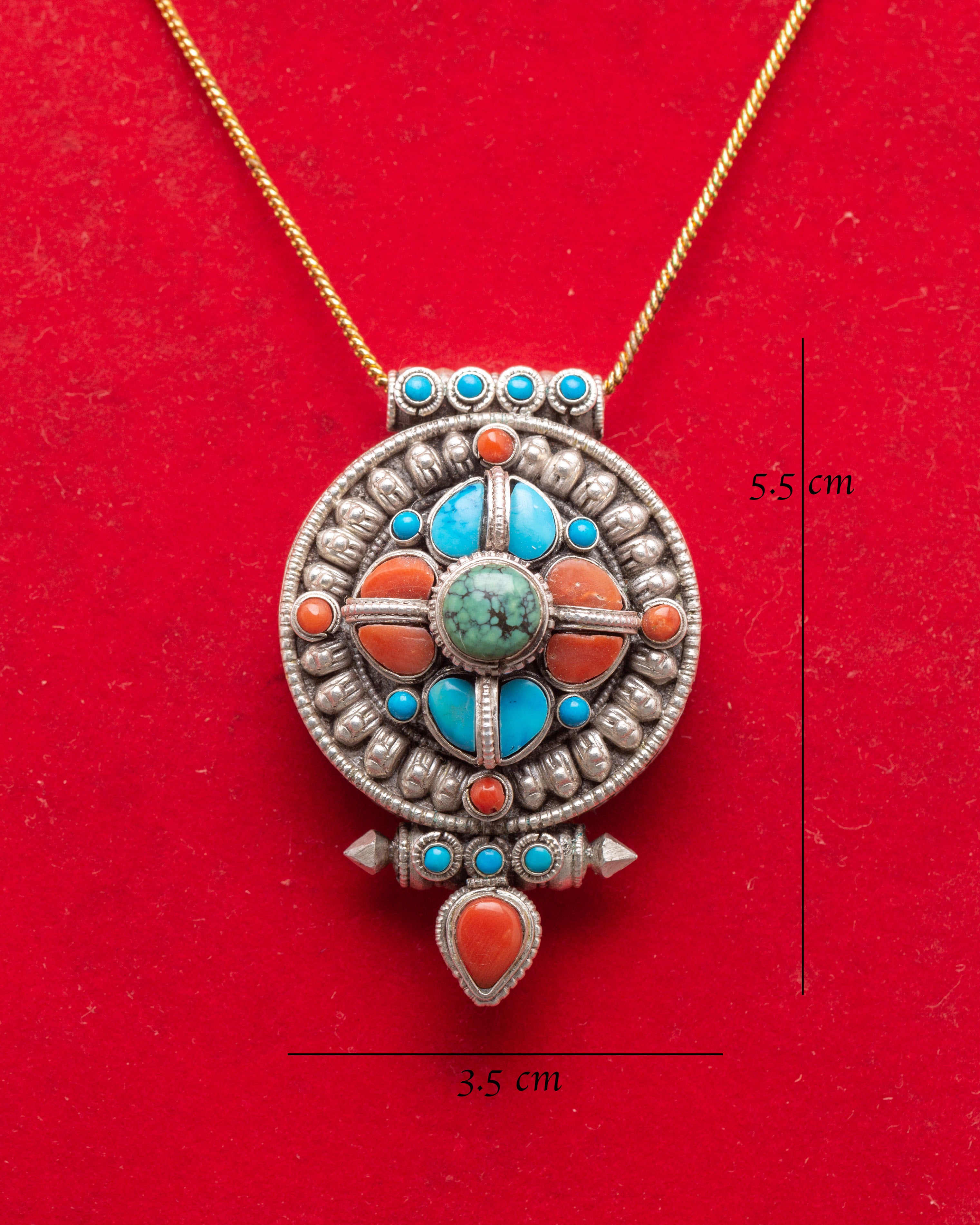 Tibetan Protection Pendant | Himalayan Amulet with Spiritual Symbolism