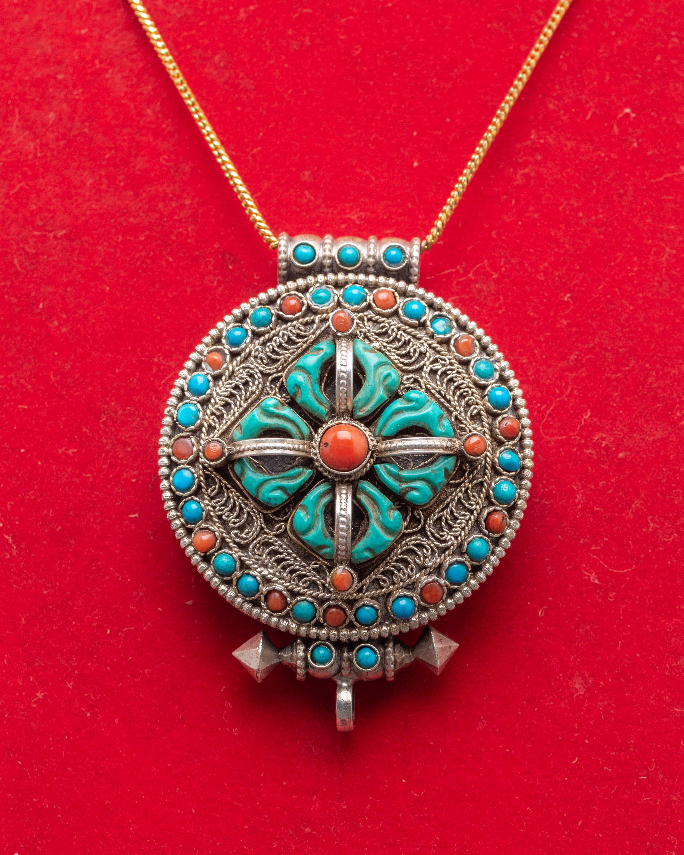 Bishwa Bajra Ghau Box Locket | Spiritual Amulet for Positive Energy