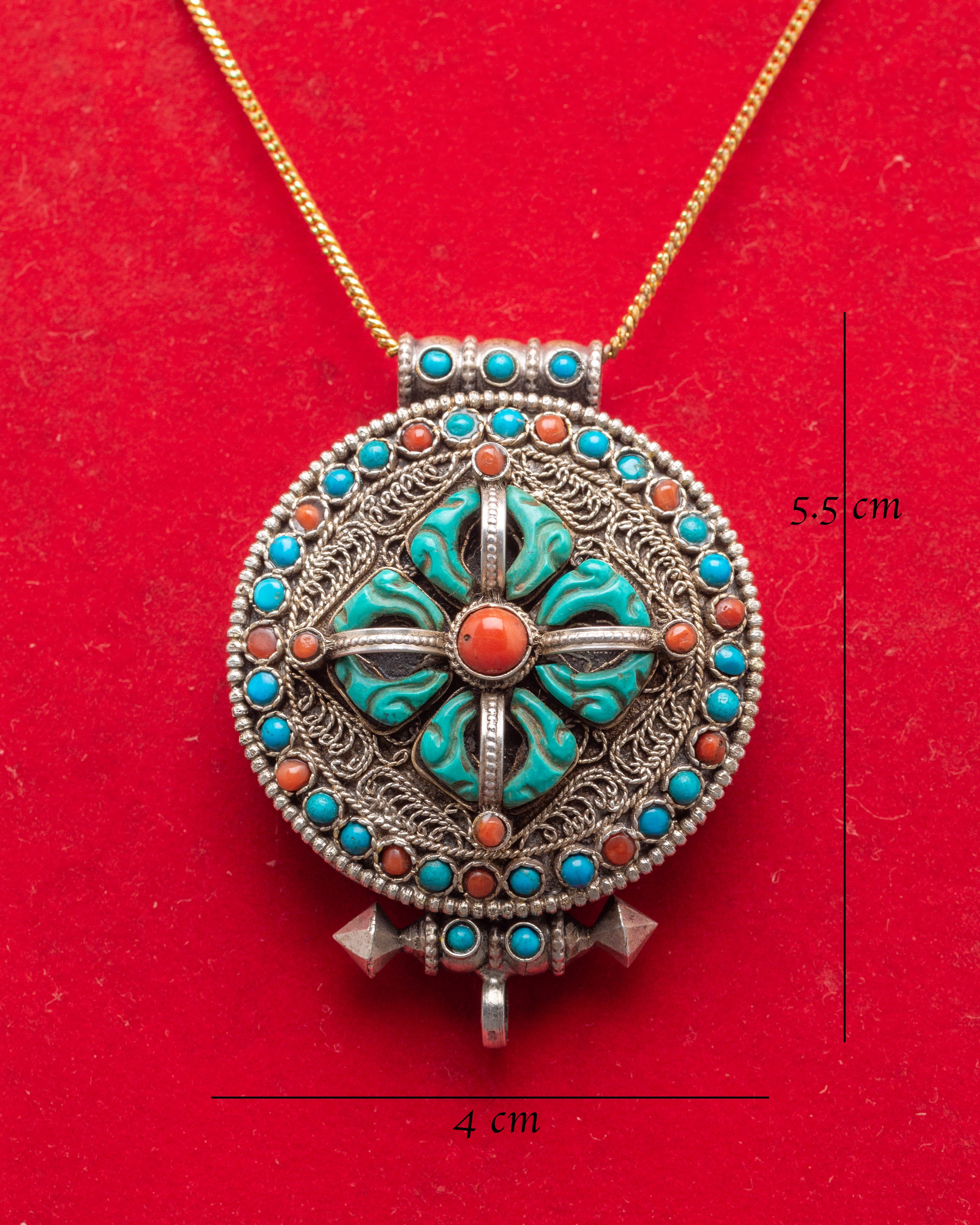 Bishwa Bajra Ghau Box Locket | Spiritual Amulet for Positive Energy