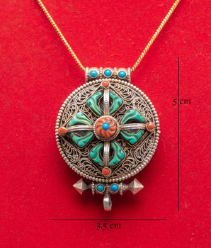 Ghau Box Locket for Spiritual Protection | Bishow Vajra Pendant