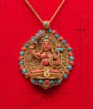 Manjushri Ghau Box Amulet | Buddhist Wisdom Deity