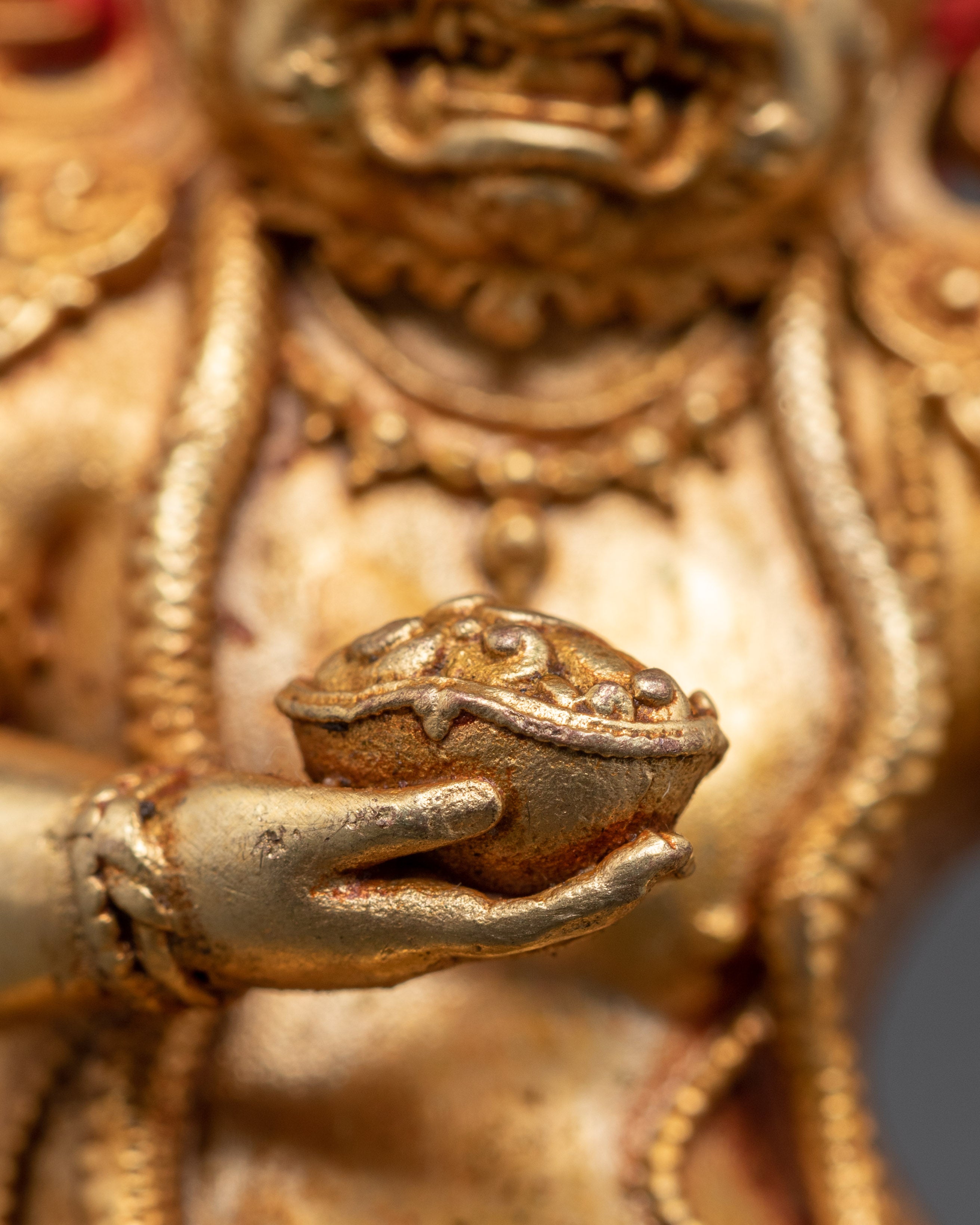 Spiritual Wealth Guardian Black Dzambhala | Handcrafted Tibetan Sculpture