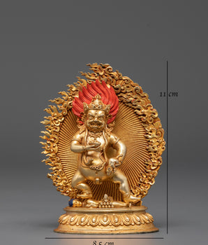 Spiritual Wealth Guardian Black Dzambhala | Handcrafted Tibetan Sculpture