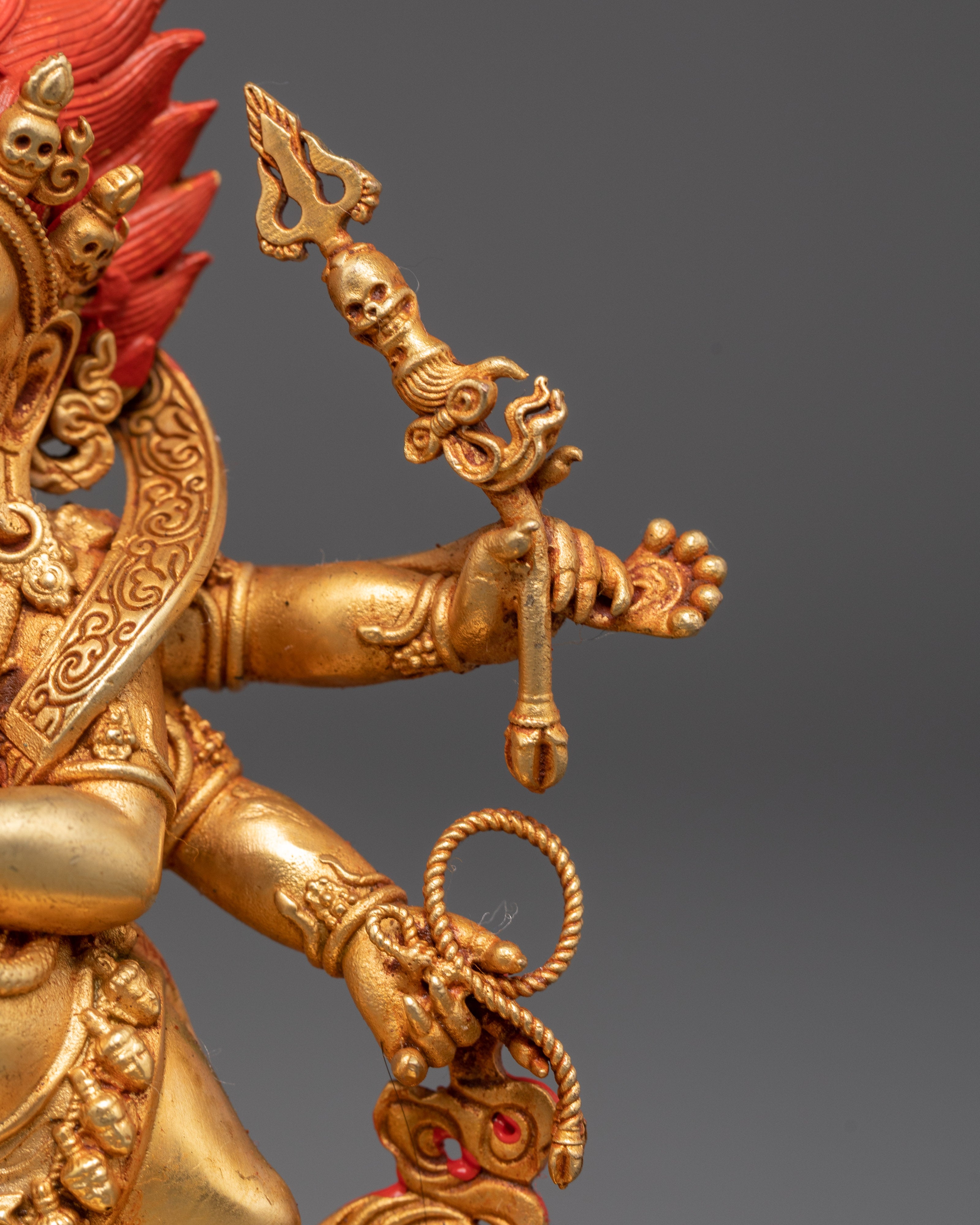 Tibetan Six Armed Mahakala Sculpture | A Sacred Guardian of Tibetan Buddhism