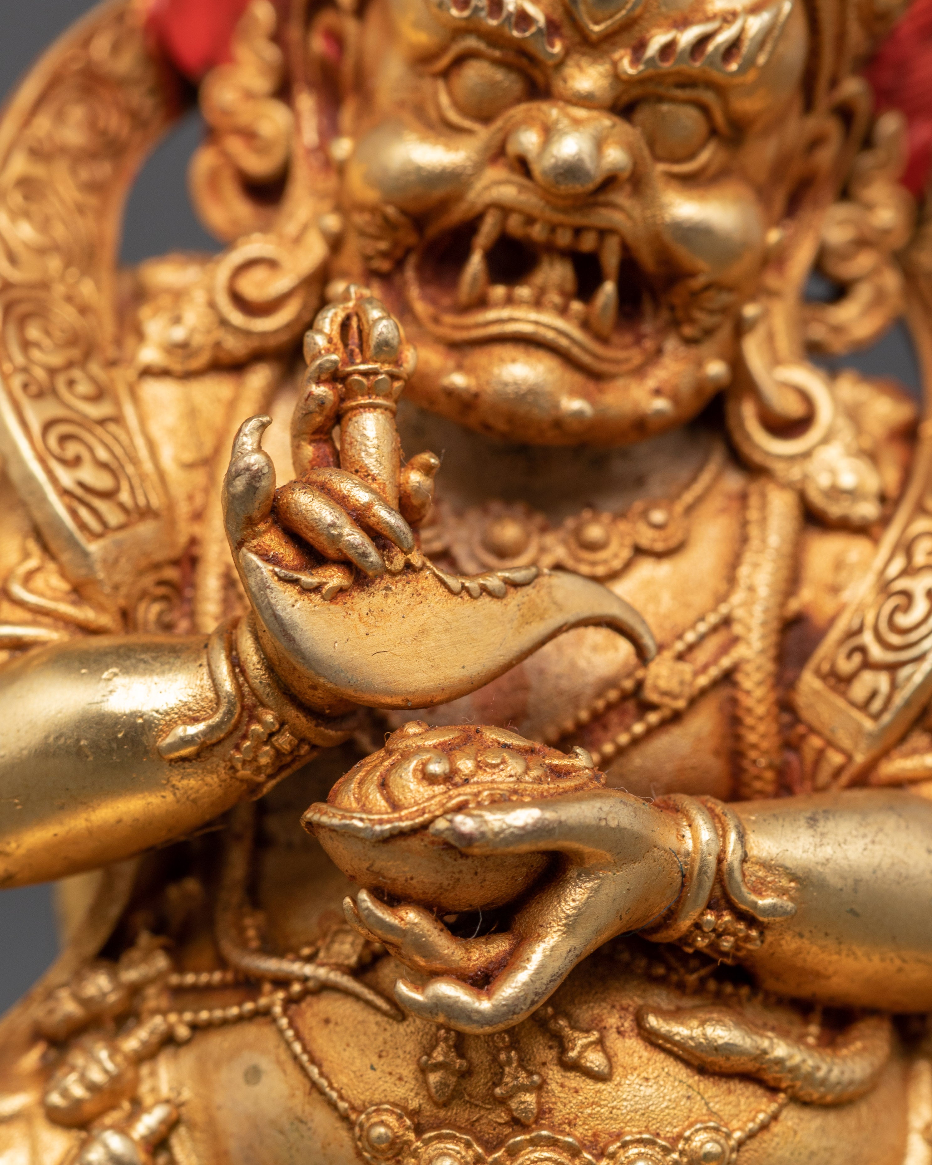 Tibetan Six Armed Mahakala Sculpture | A Sacred Guardian of Tibetan Buddhism