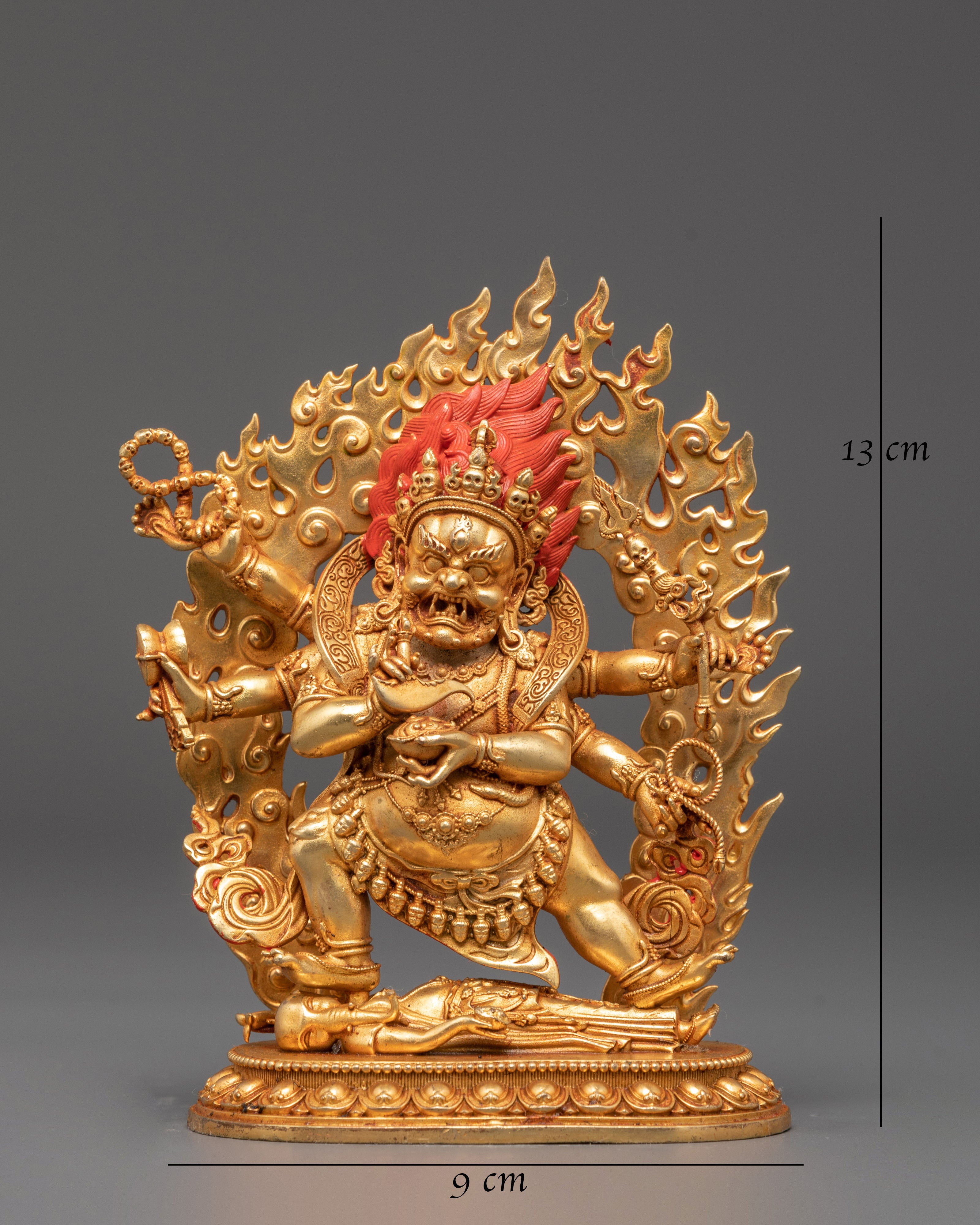 Tibetan Six Armed Mahakala Sculpture | A Sacred Guardian of Tibetan Buddhism