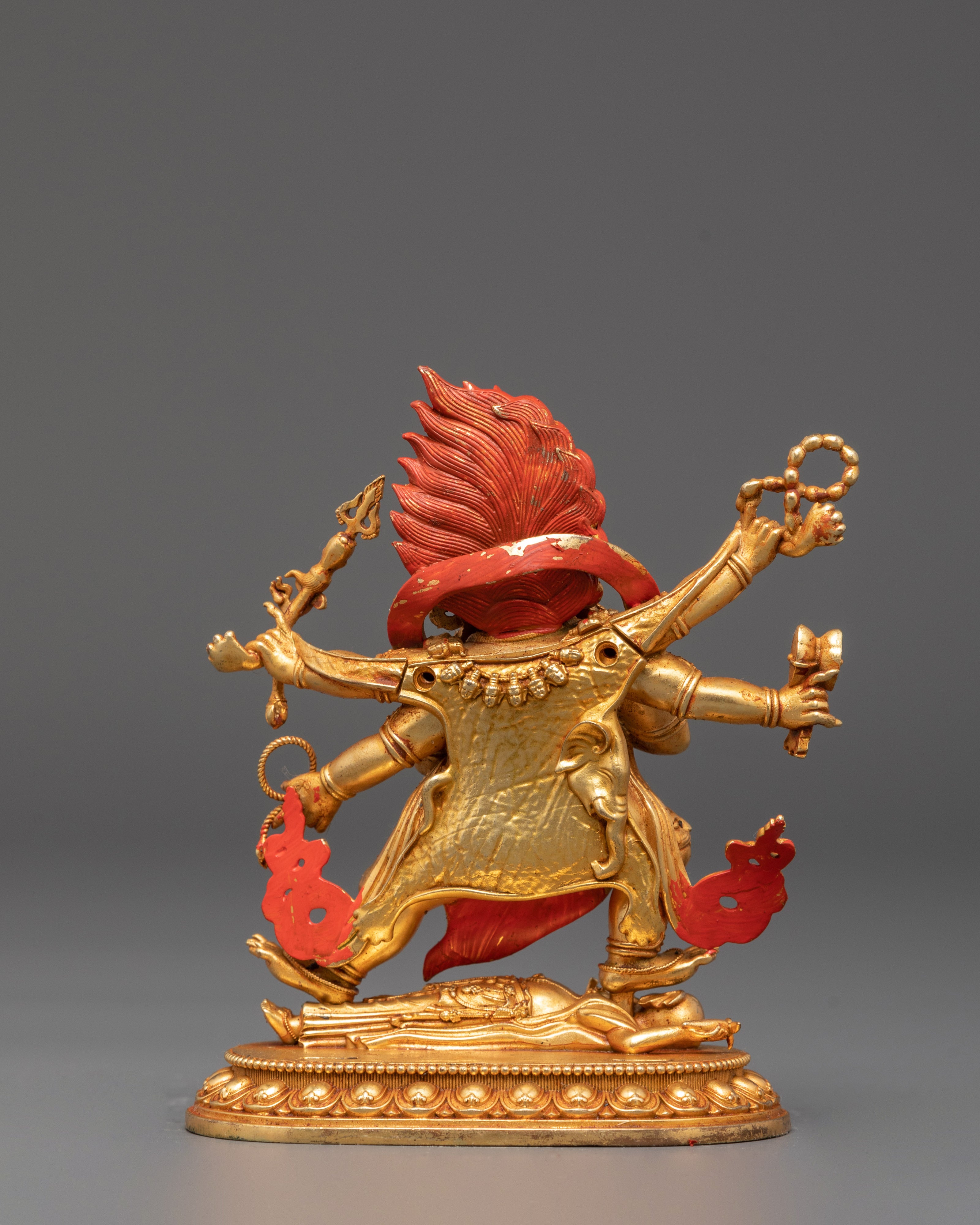 Tibetan Six Armed Mahakala Sculpture | A Sacred Guardian of Tibetan Buddhism