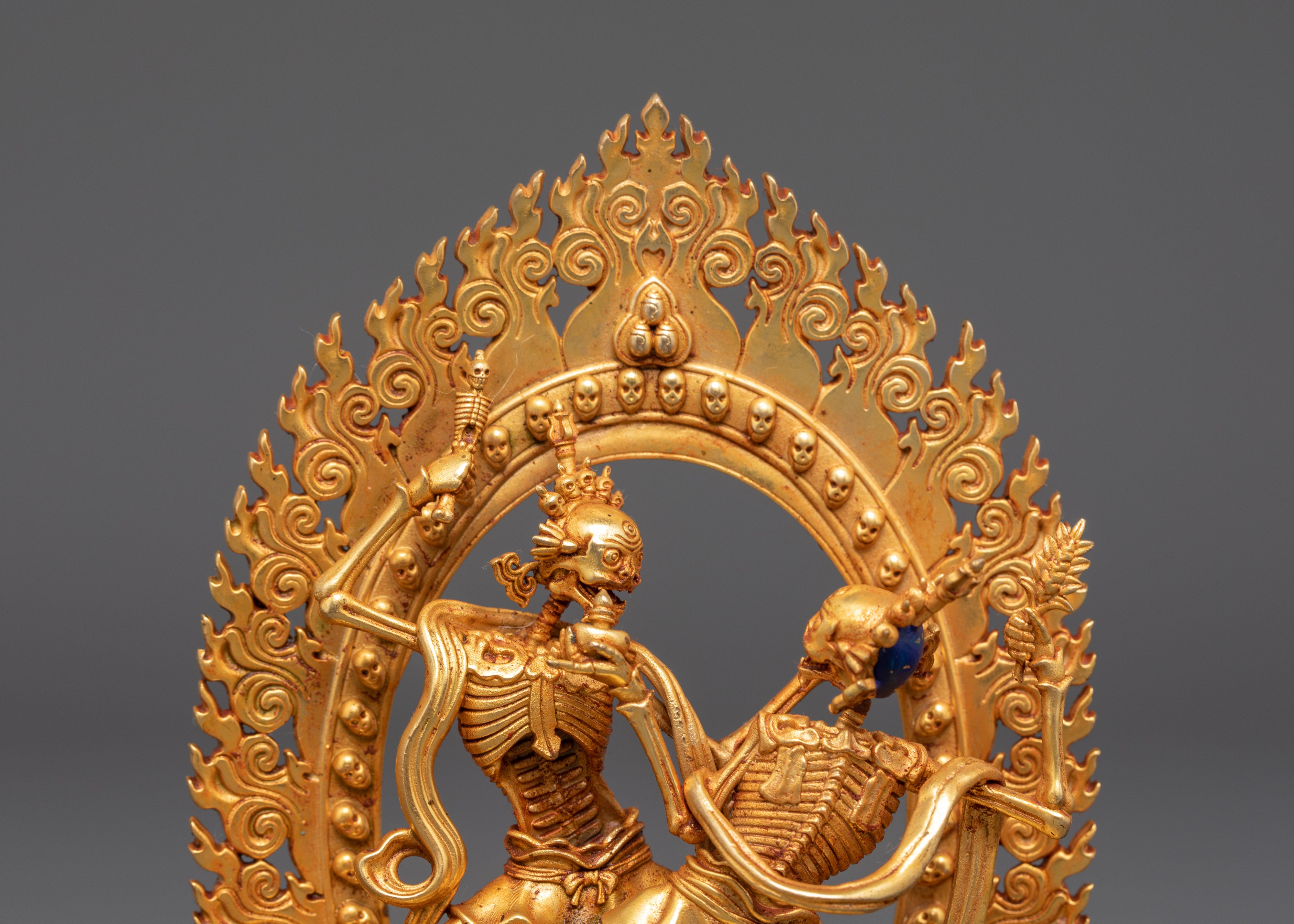 Divine Protector Chitipatti Sculpture | A Sacred Guardian in Tibetan Buddhism