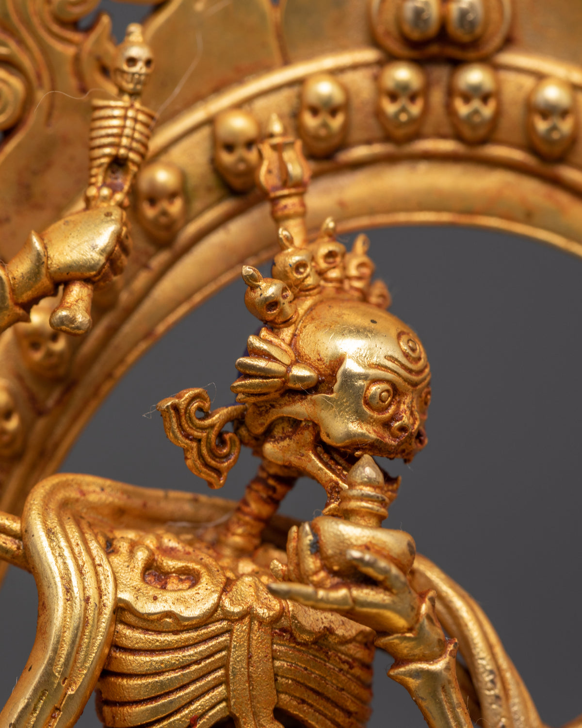 Divine Protector Chitipatti Sculpture | A Sacred Guardian in Tibetan Buddhism