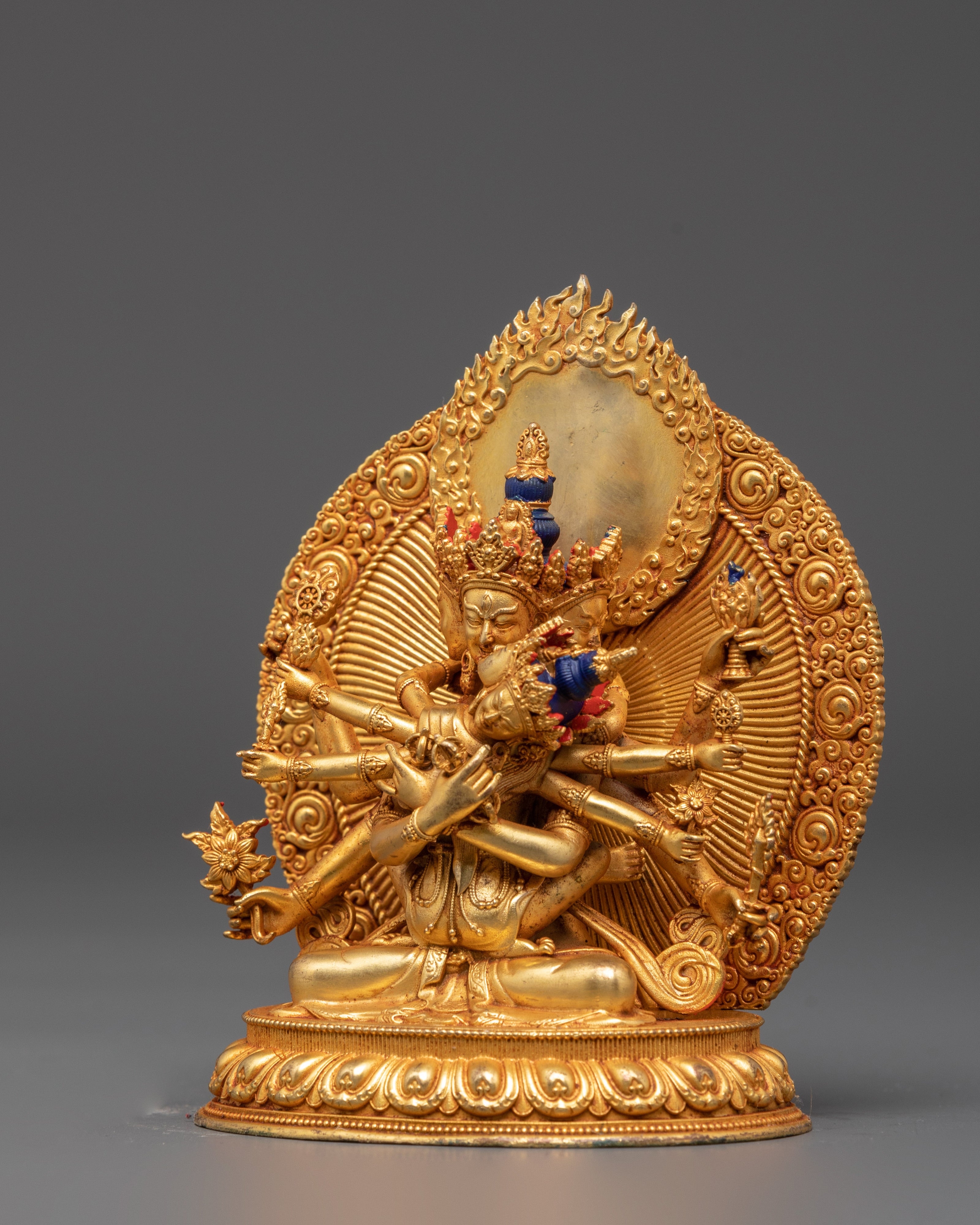 Bodhisattva Deity Guhyasamaja With His Consort Statue | Tantric Meditation Sculpture