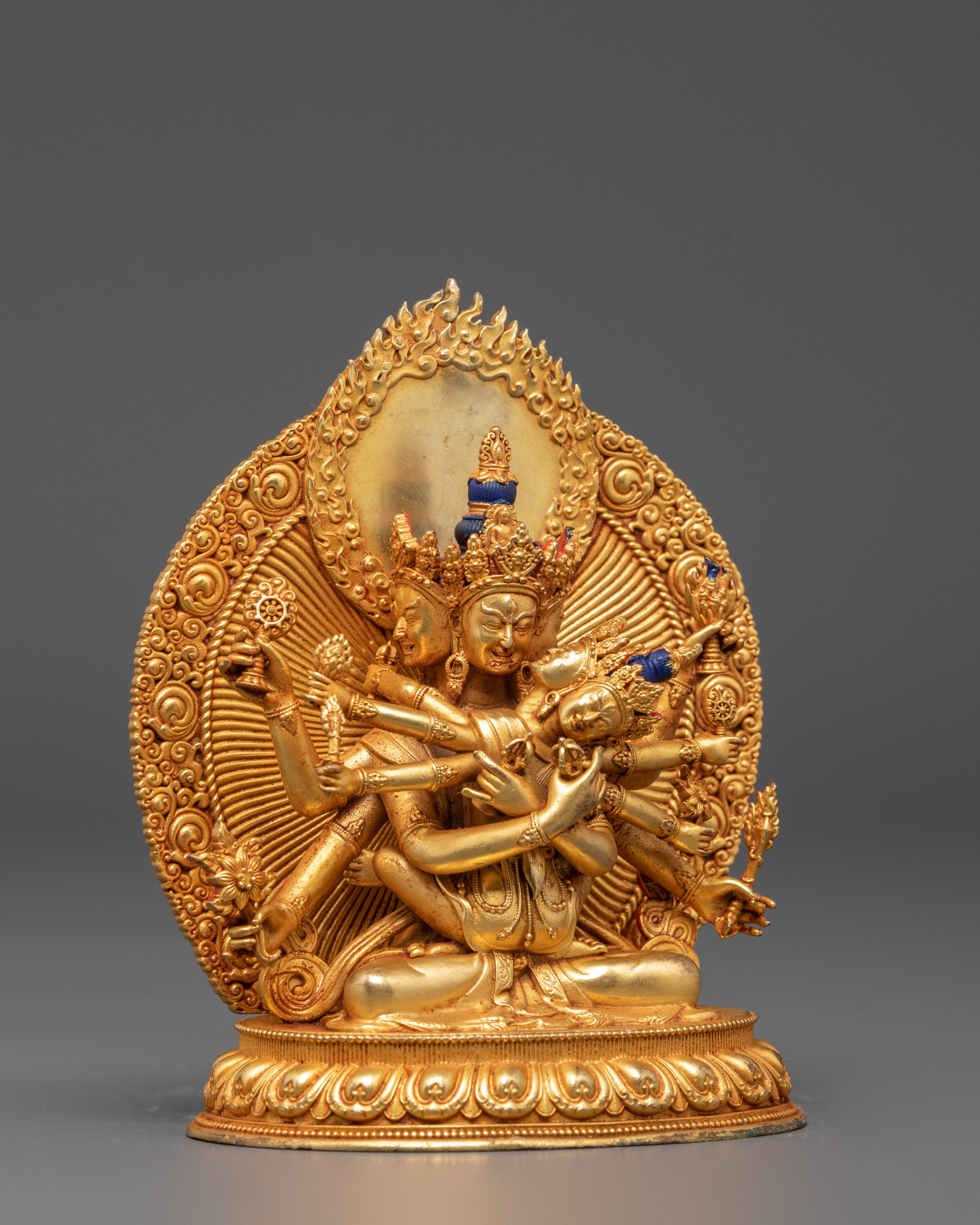Bodhisattva Deity Guhyasamaja With His Consort Statue | Tantric Meditation Sculpture