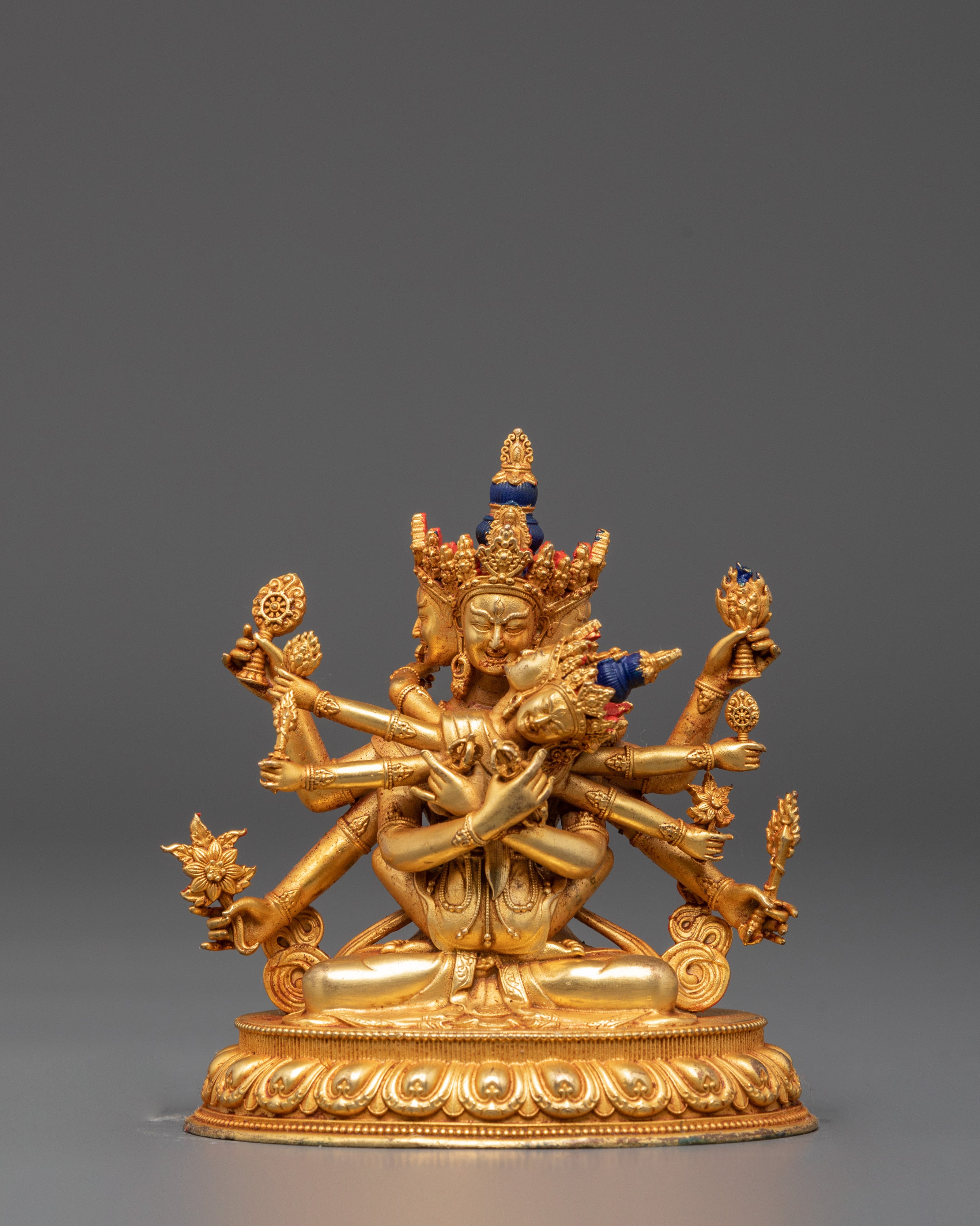 Bodhisattva Deity Guhyasamaja With His Consort Statue | Tantric Meditation Sculpture