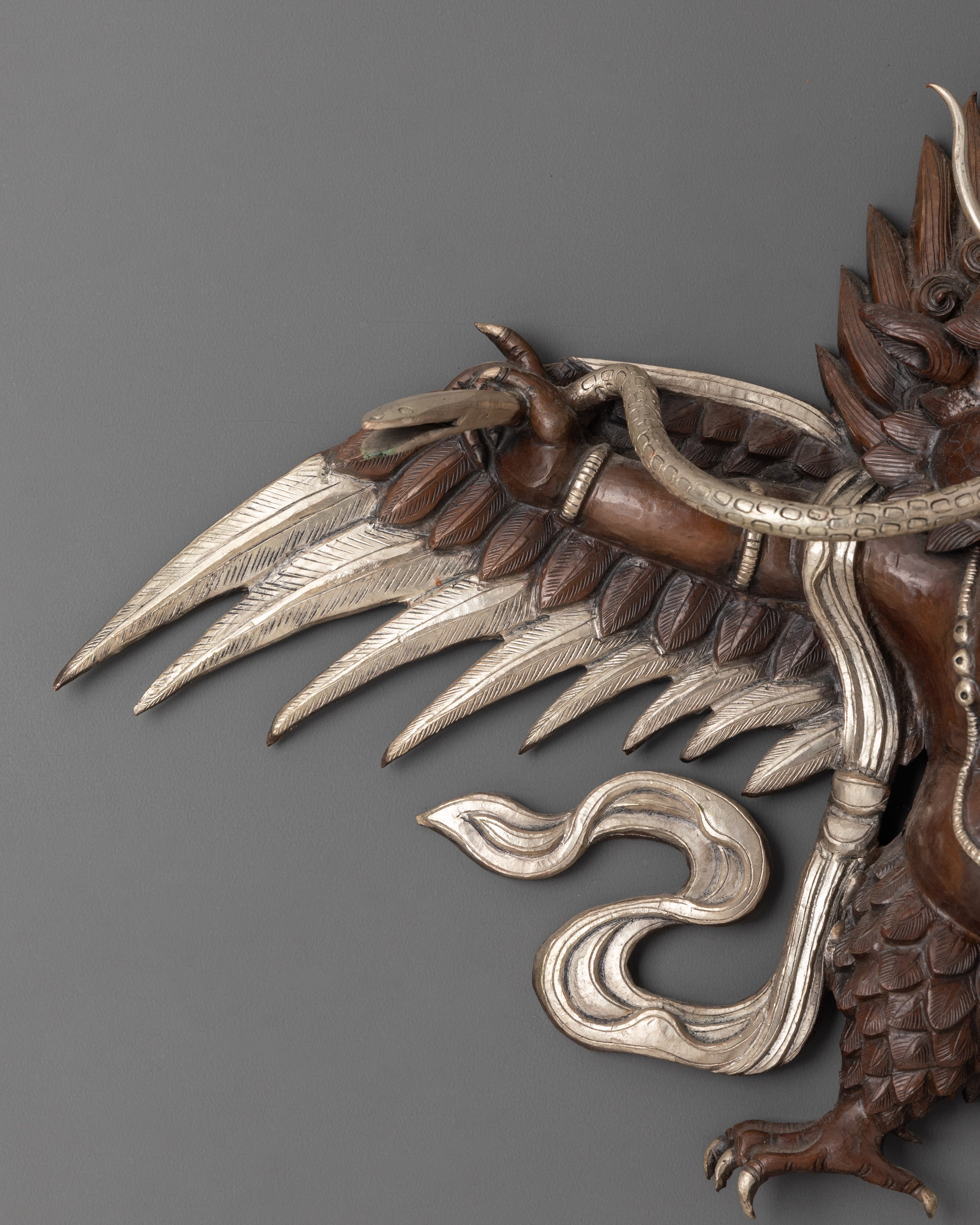 Oxidized Copper Garuda Wall Hanging | Handcrafted Tibetan Wall Art