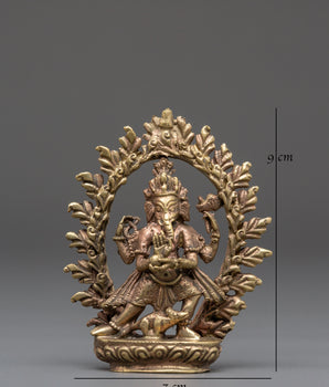 Sacred Statue of Wisdom Icon Ganesha | Brass Hindu God of Knowledge and Success