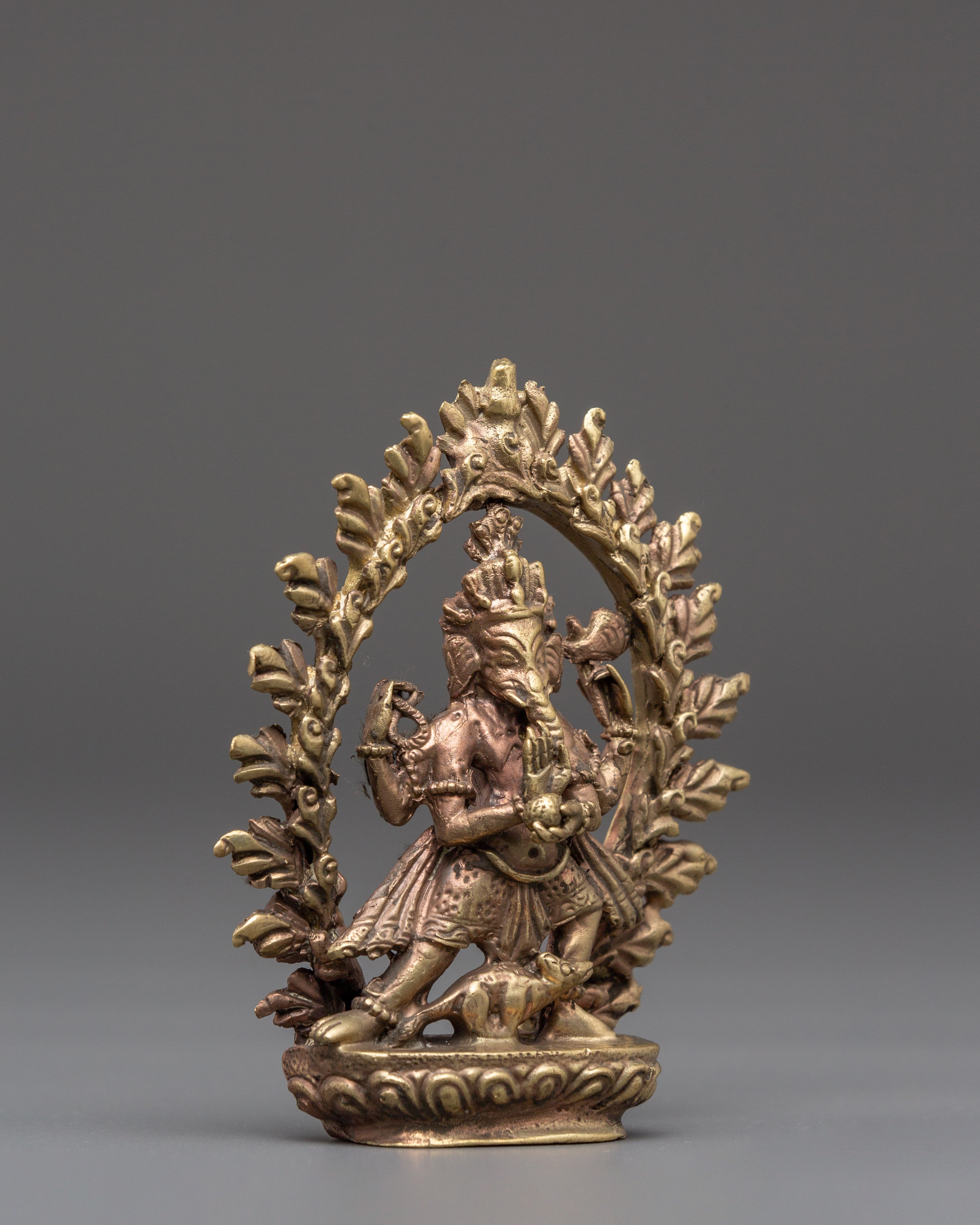 Sacred Statue of Wisdom Icon Ganesha | Brass Hindu God of Knowledge and Success