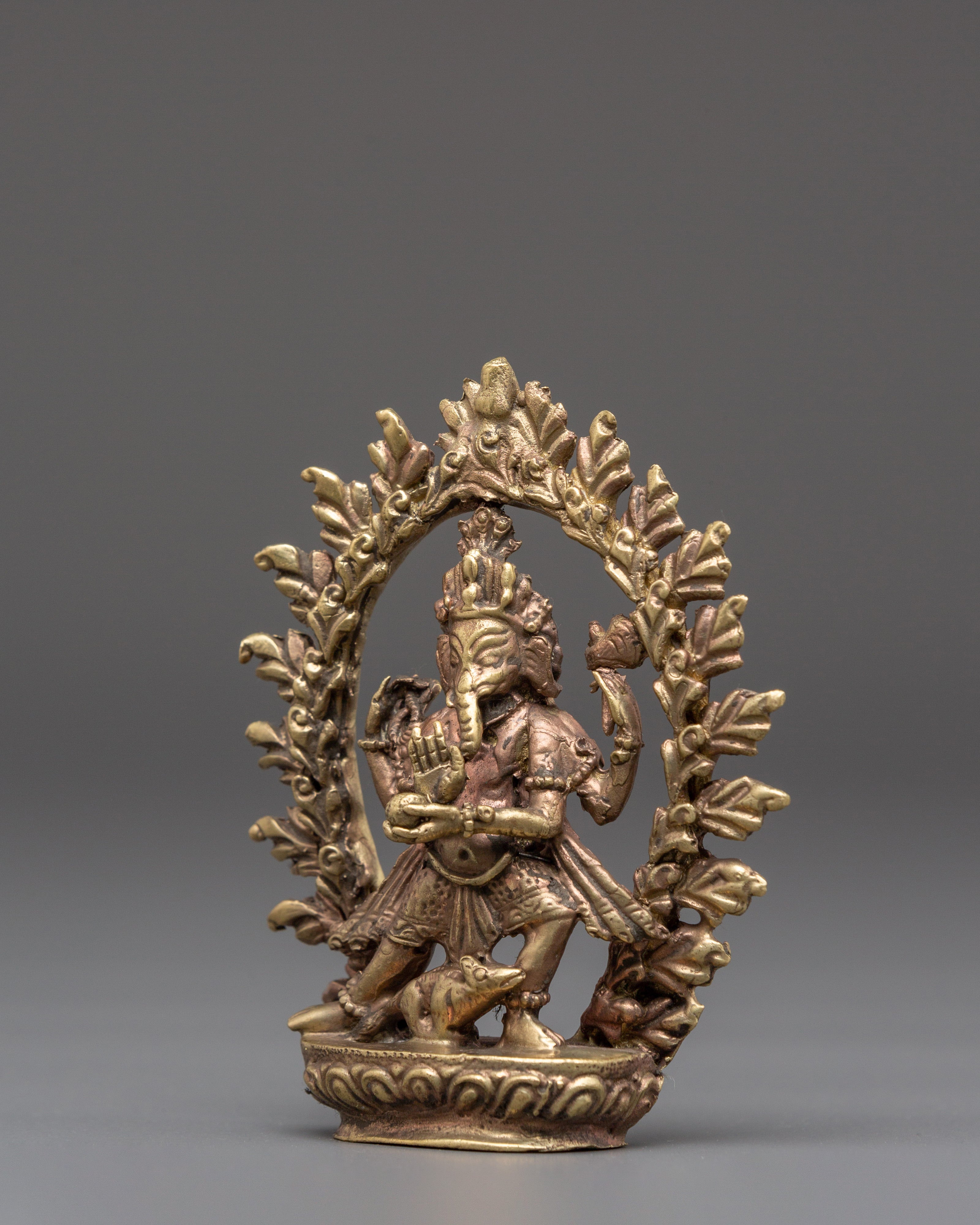 Sacred Statue of Wisdom Icon Ganesha | Brass Hindu God of Knowledge and Success