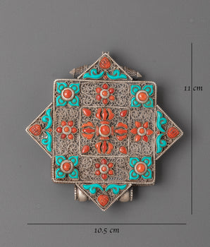 Tibetan Bishwo Vajra Ghau Box Locket | Traditional Amulet for Spiritual Protection