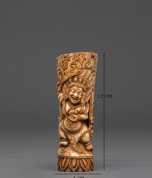 Hand Carved Buddhist Mahakala Bone | Protector of Dharma