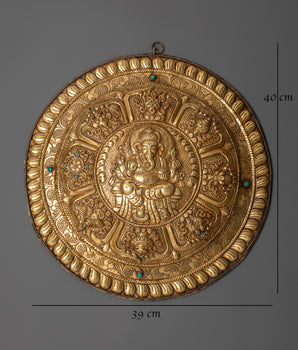 Lord Ganesh Brass Wall Hanging | A Symbol of Prosperity and Blessings
