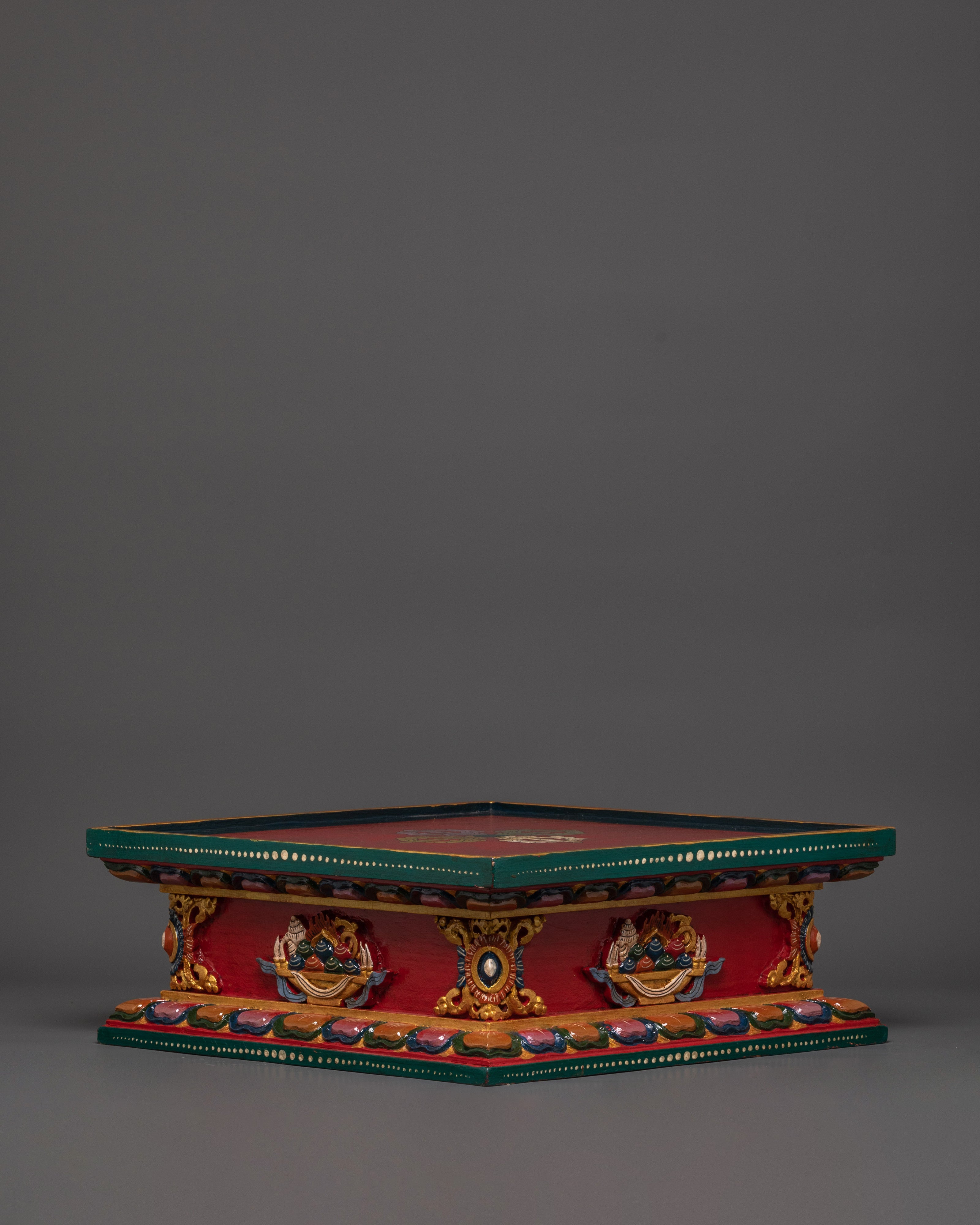 Handcrafted Stupa Stand for Buddhist Rituals