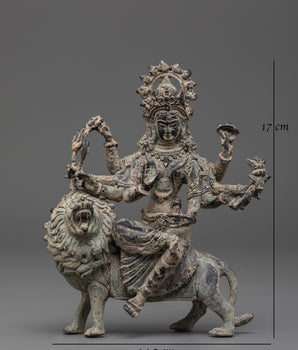 Handmade Brass Durga Statue for Protection and Strength