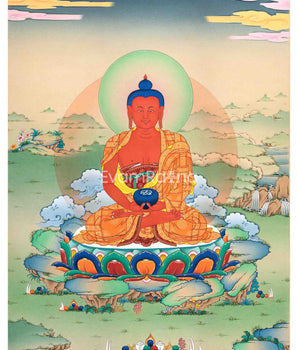 Amitabha Buddha Canvas Print | Journey to the Pure Land of Enlightenment | Enlightened Decoration
