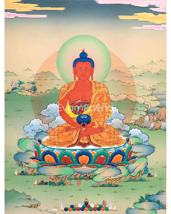 Amitabha Buddha Canvas Print | Journey to the Pure Land of Enlightenment | Enlightened Decoration