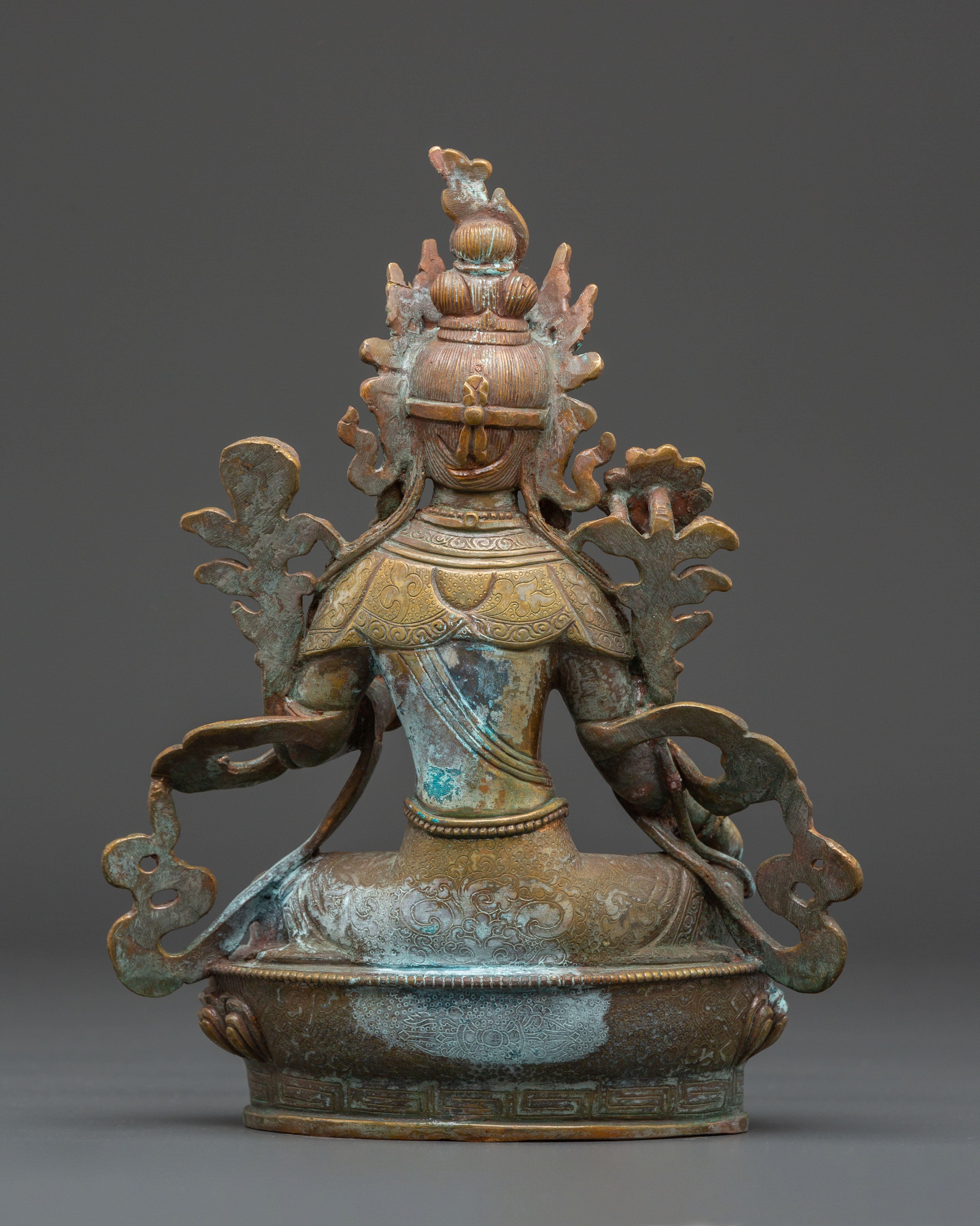 Handcrafted Green Tara Sculpture | Tibetan Goddess of Compassion and Protection