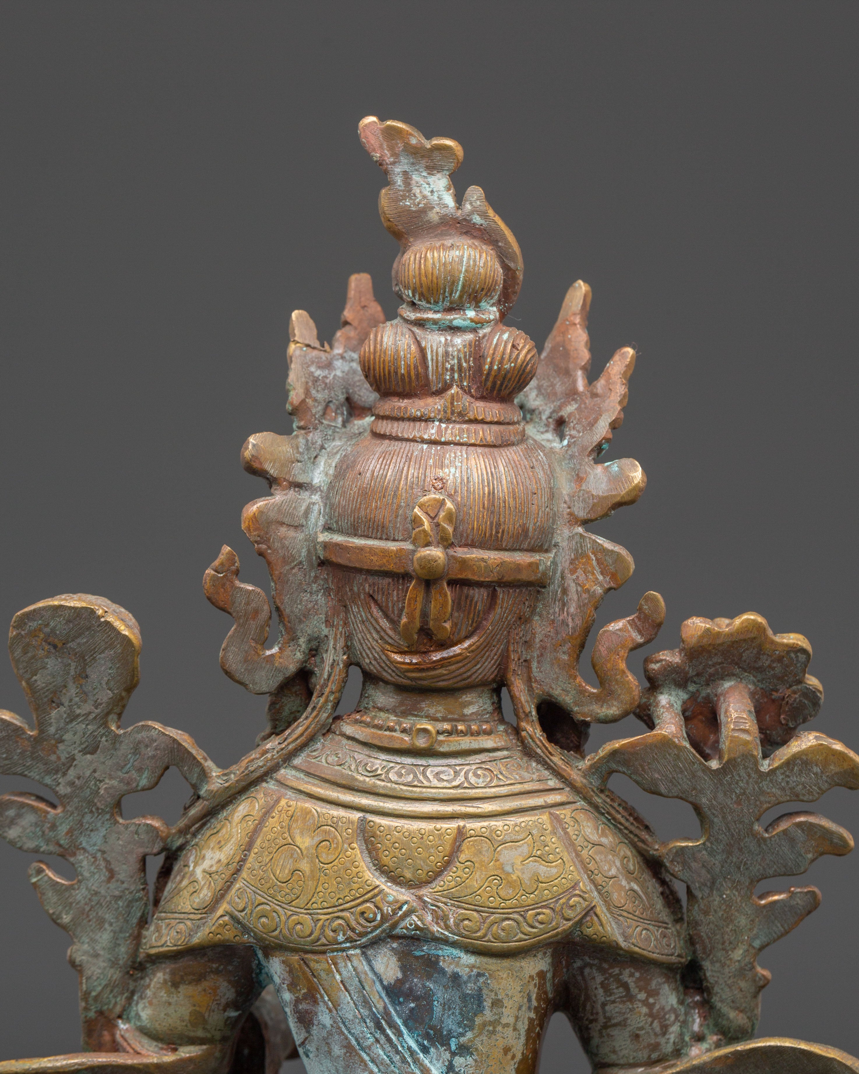 Handcrafted Green Tara Sculpture | Tibetan Goddess of Compassion and Protection