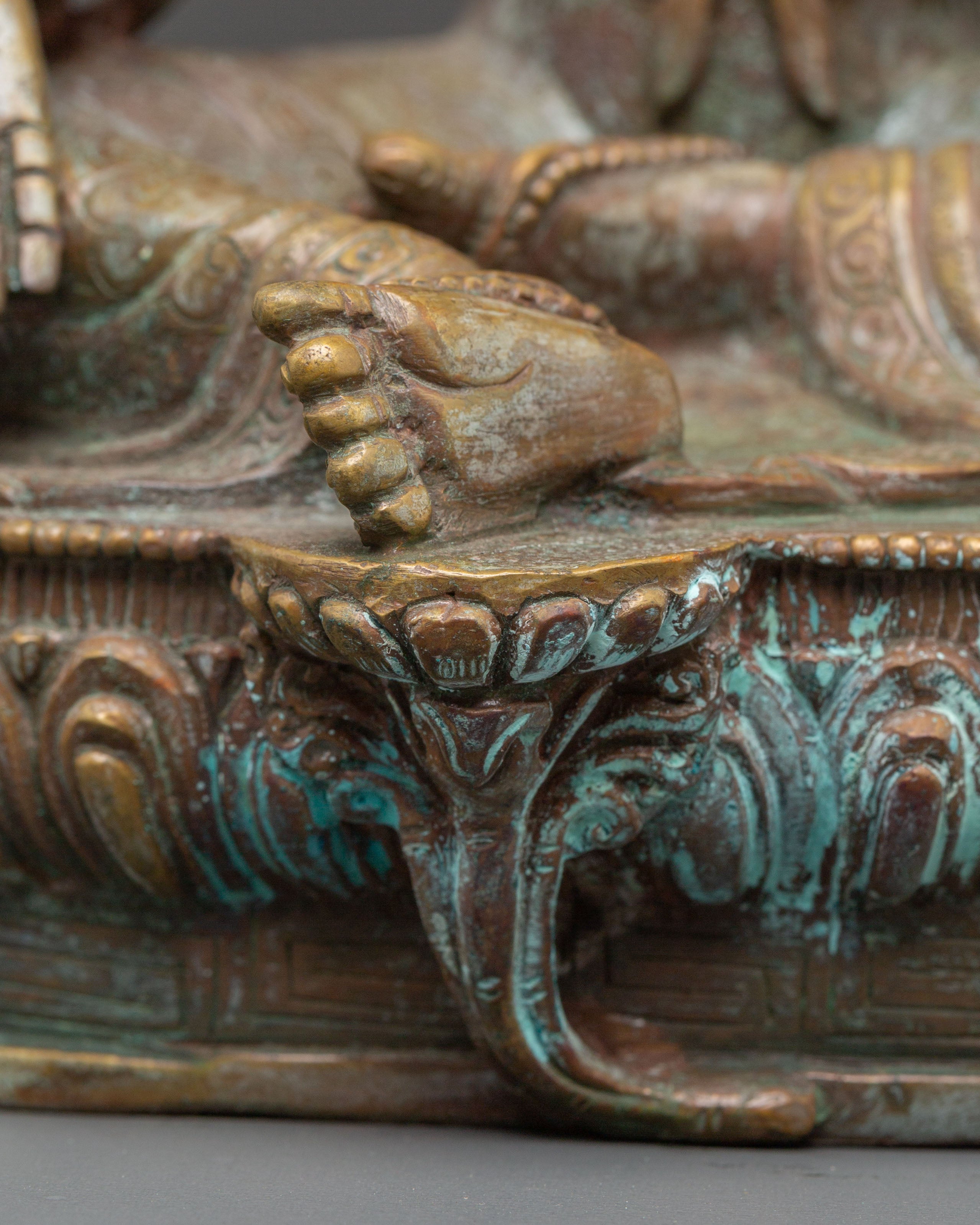 Handcrafted Green Tara Sculpture | Tibetan Goddess of Compassion and Protection