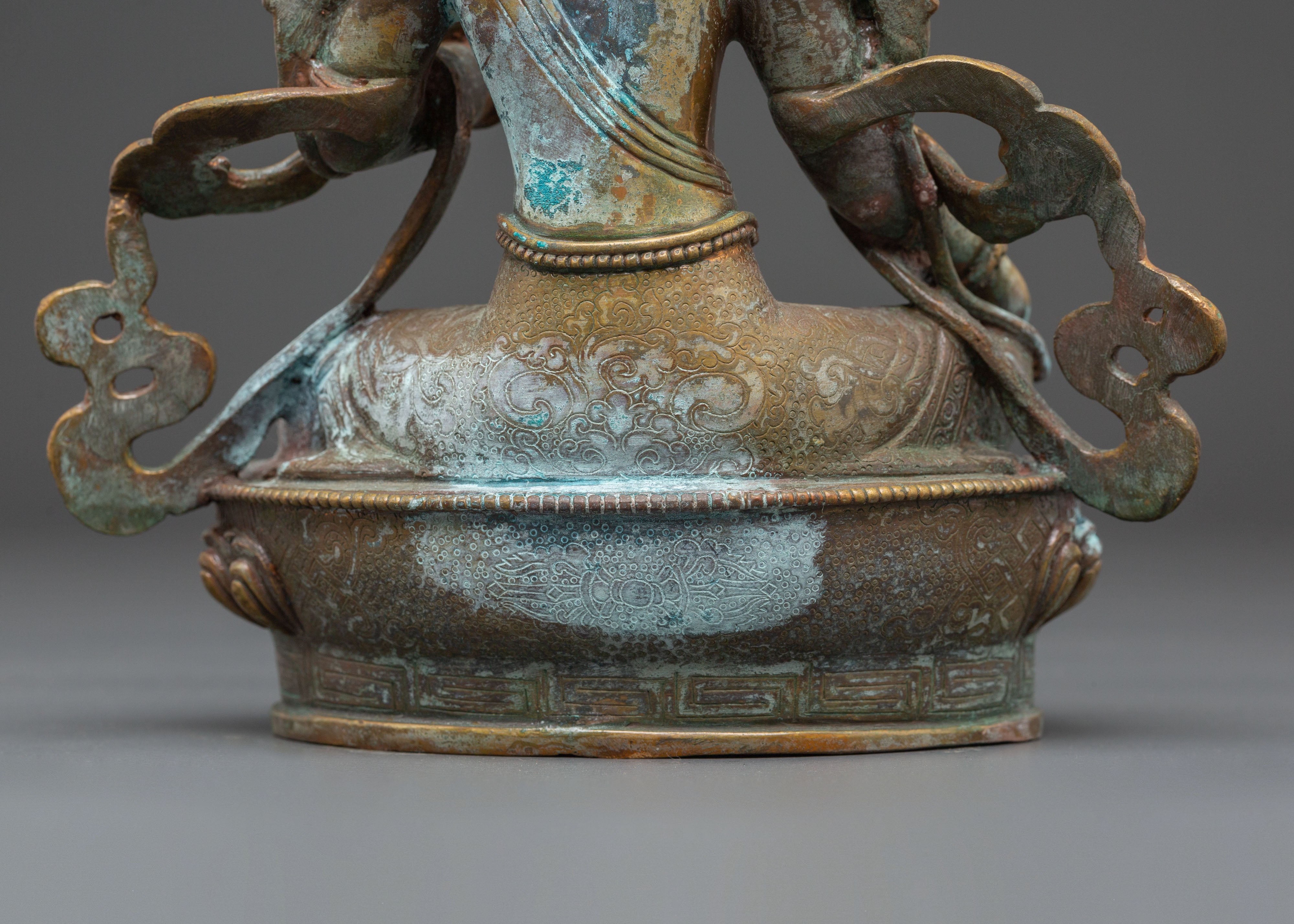 Handcrafted Green Tara Sculpture | Tibetan Goddess of Compassion and Protection