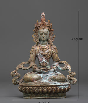 Sacred Amitayus Statue for Spiritual Healing | Spiritual Buddha for Meditation