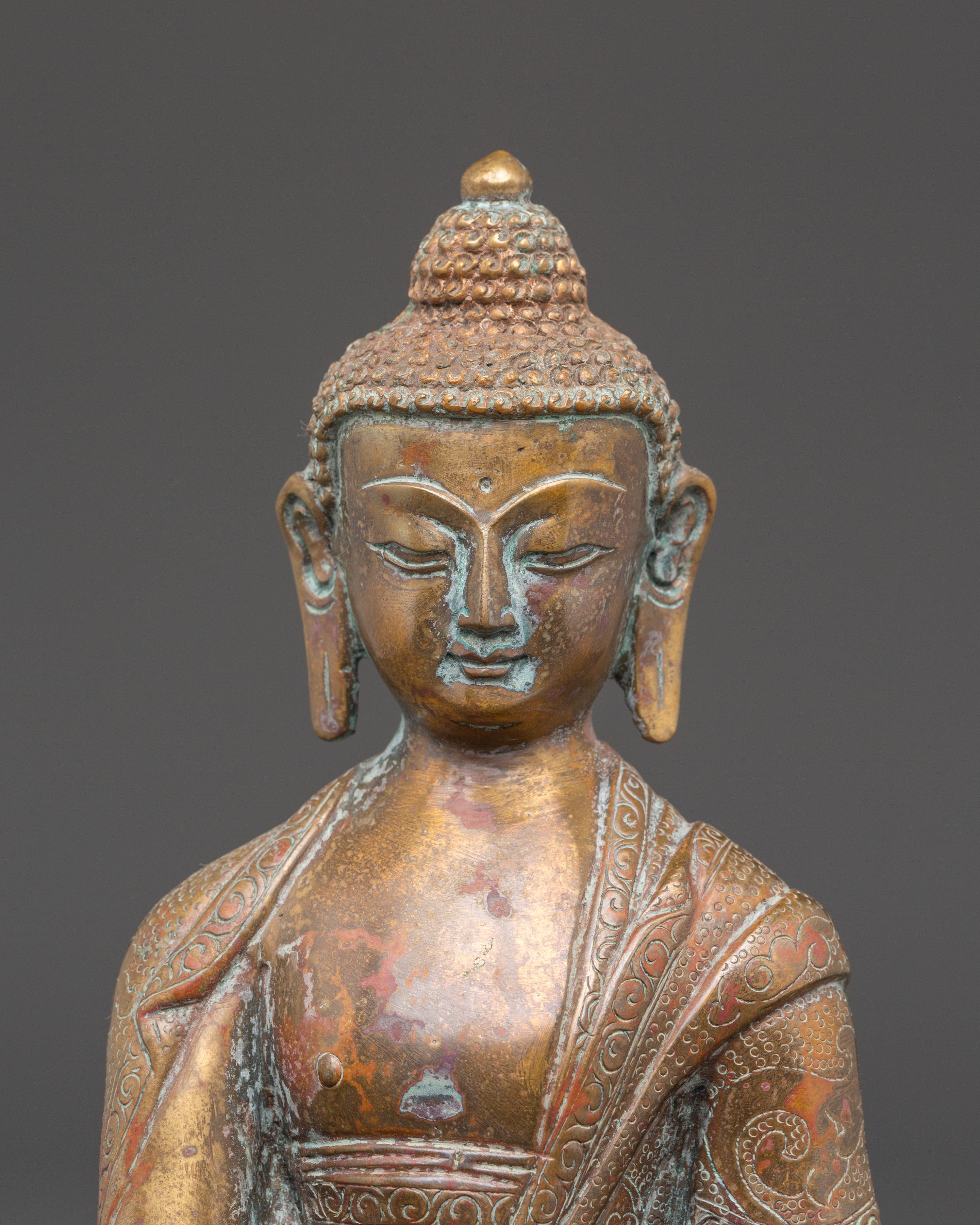 Handmade Tibetan Statue of Shakyamuni Buddha | Symbol of Enlightenment