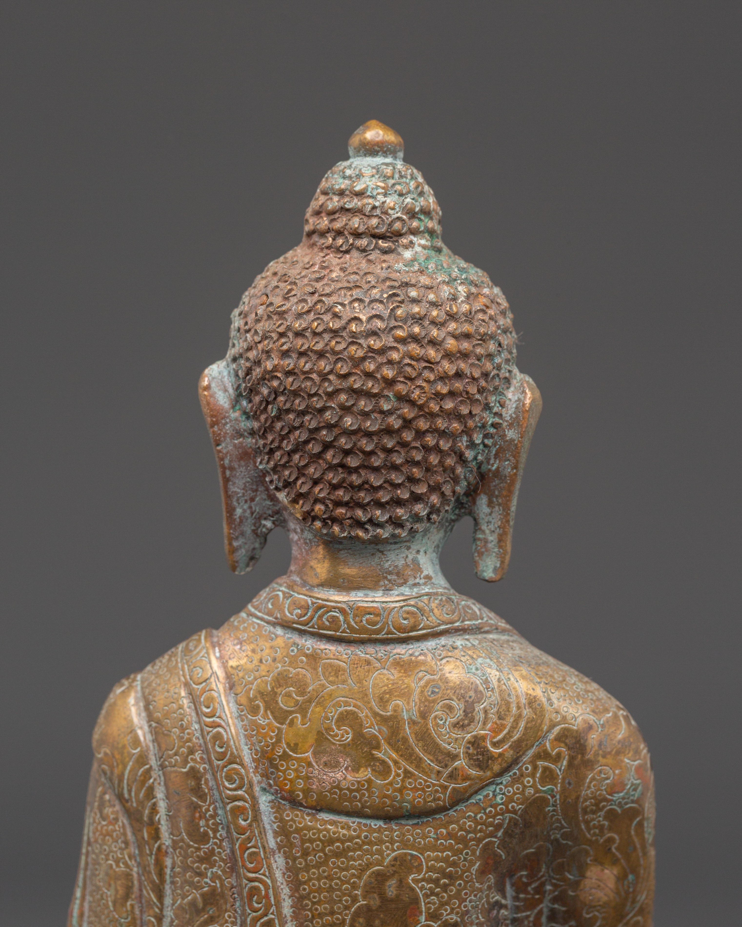 Handmade Tibetan Statue of Shakyamuni Buddha | Symbol of Enlightenment