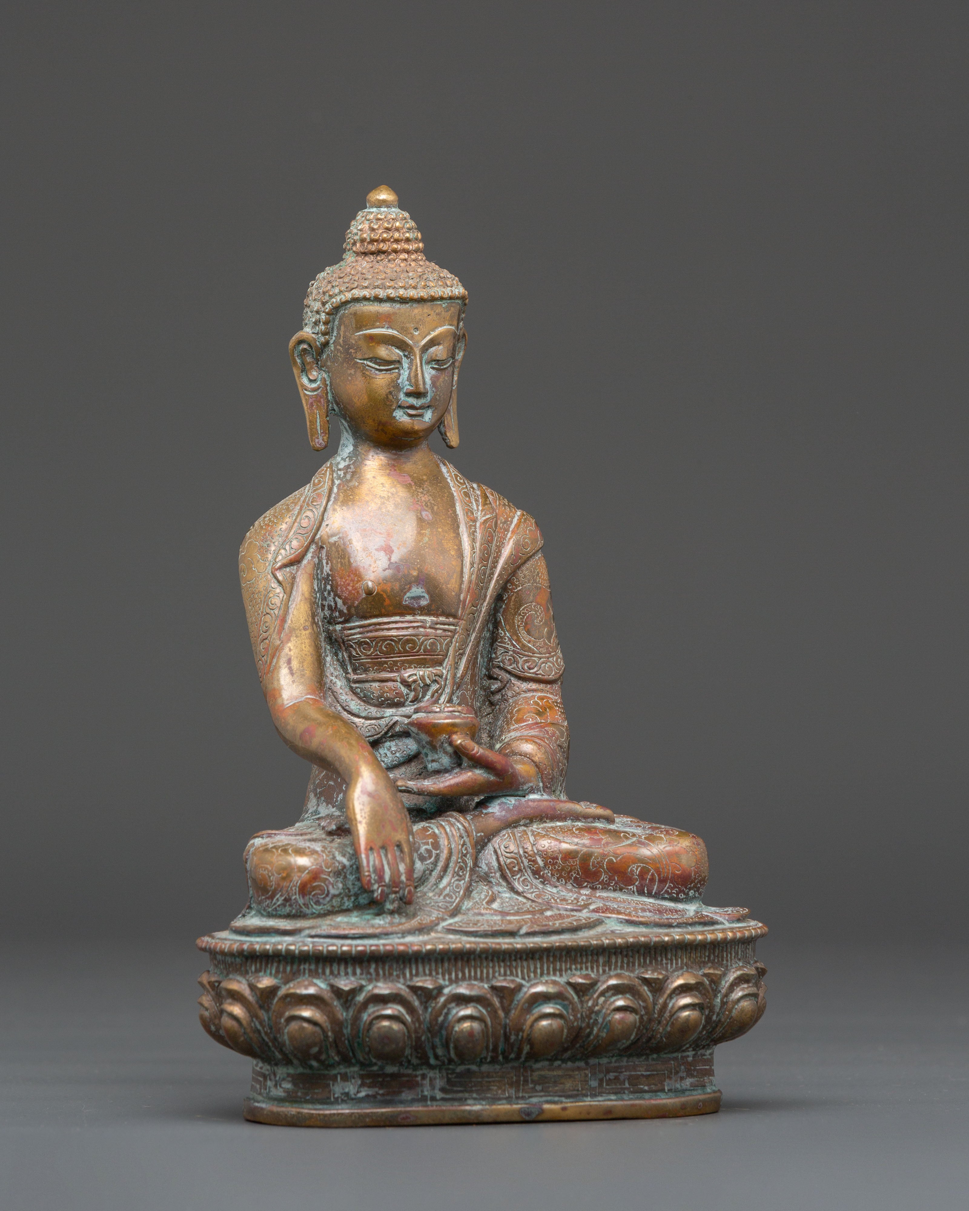 Handmade Tibetan Statue of Shakyamuni Buddha | Symbol of Enlightenment