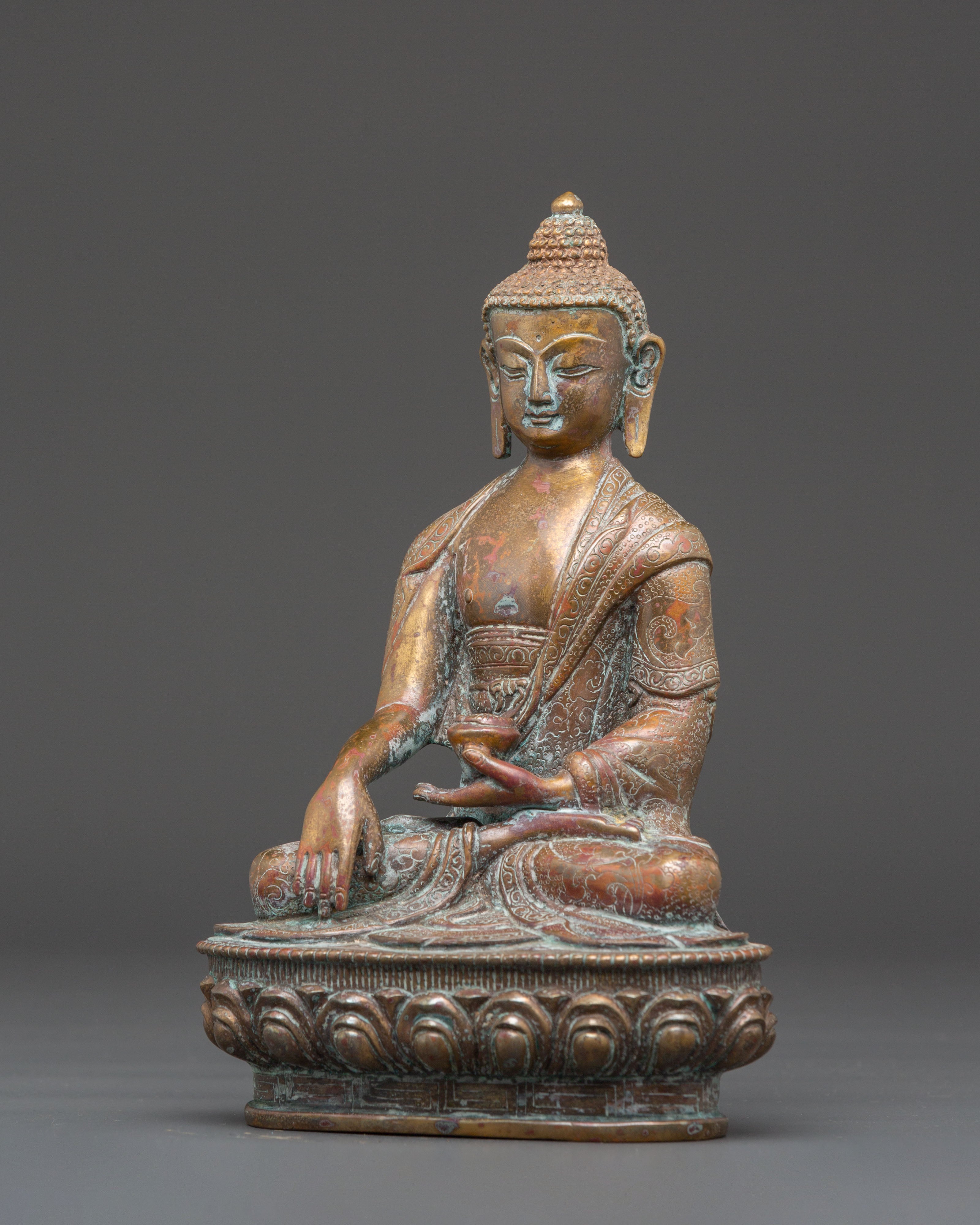 Handmade Tibetan Statue of Shakyamuni Buddha | Symbol of Enlightenment