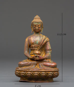 Himalayan Copper Amitabha Buddha Statue | Symbol of Light & Wisdom