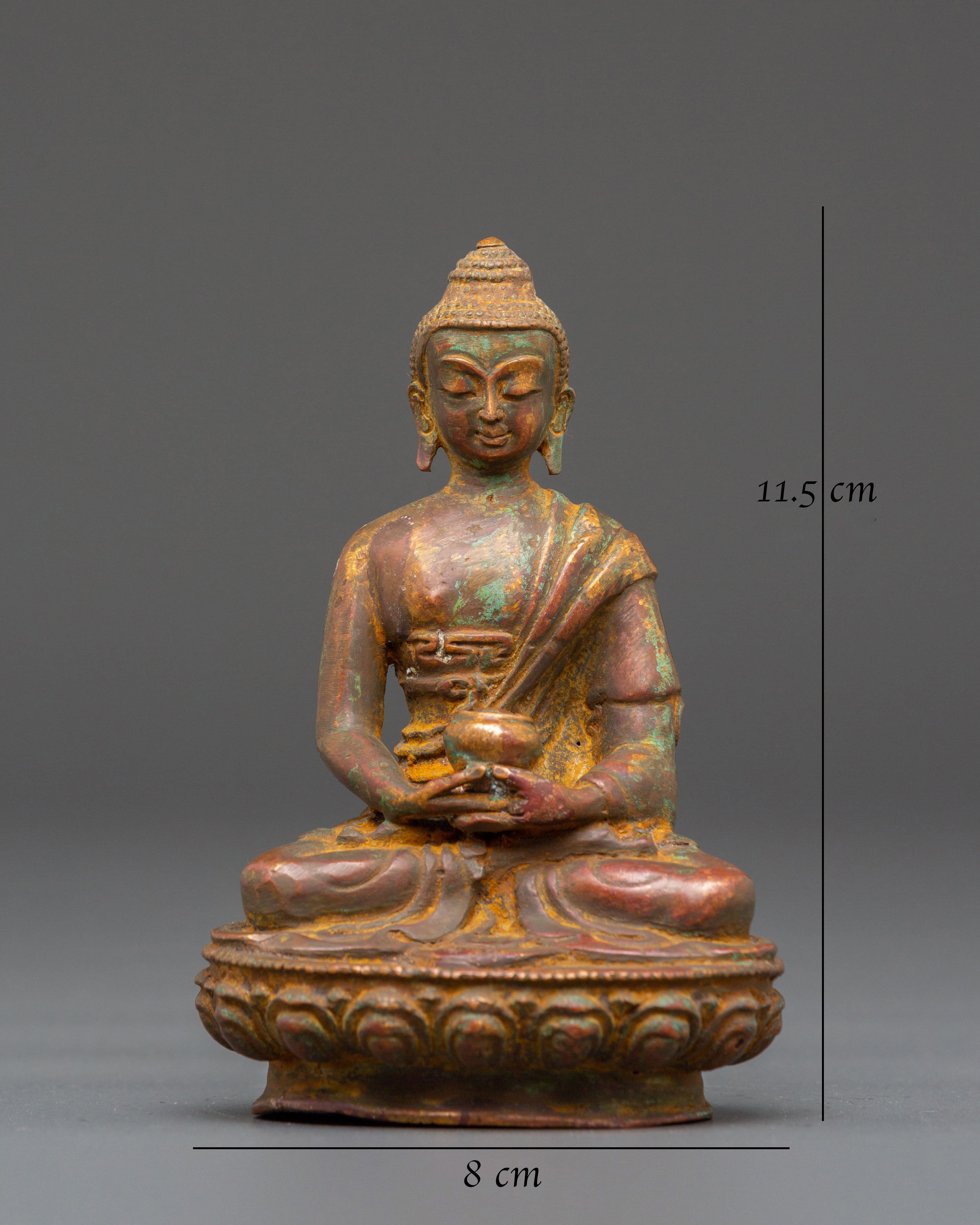 Himalayan Copper Amitabha Buddha Statue | Symbol of Light & Wisdom