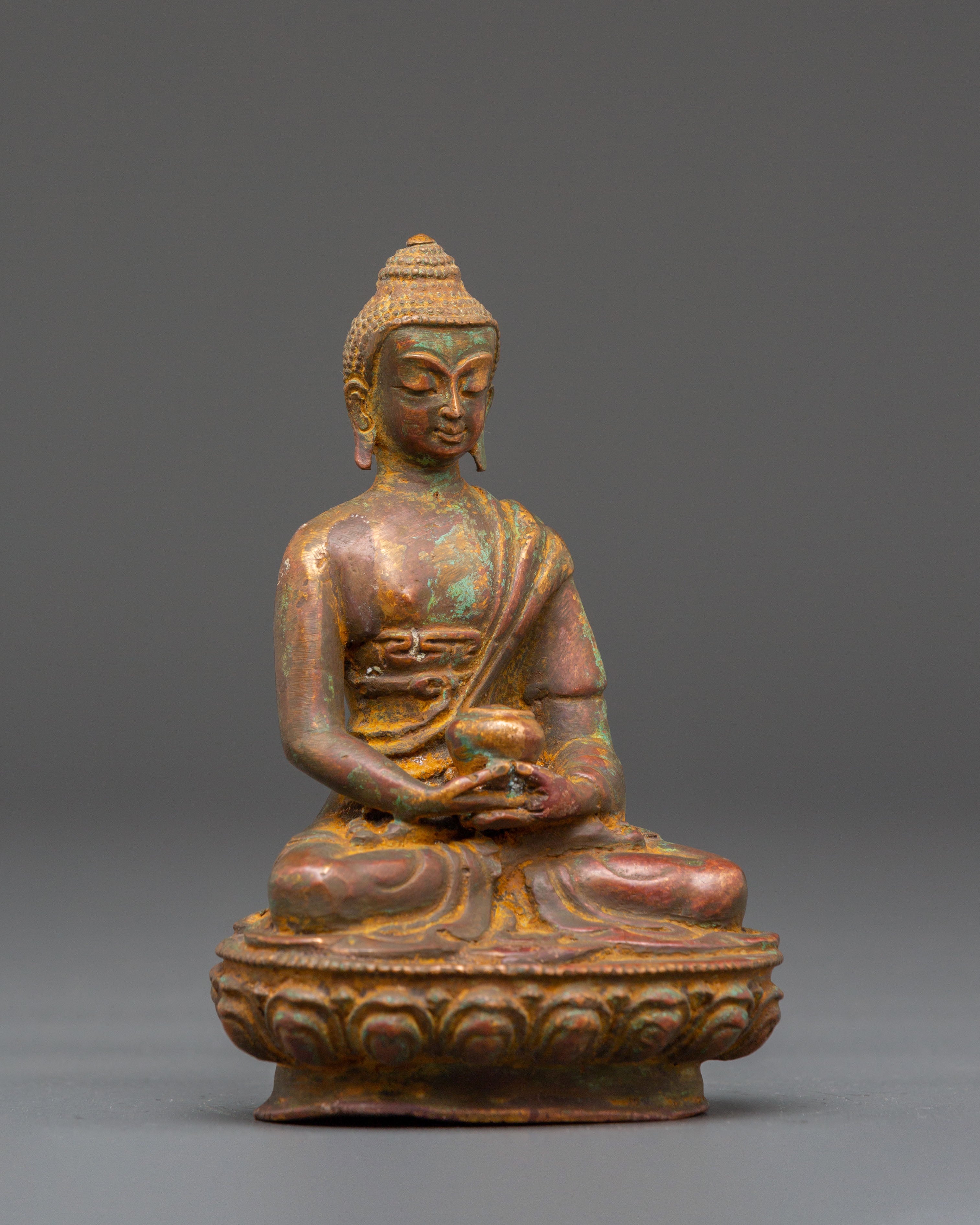 Himalayan Copper Amitabha Buddha Statue | Symbol of Light & Wisdom