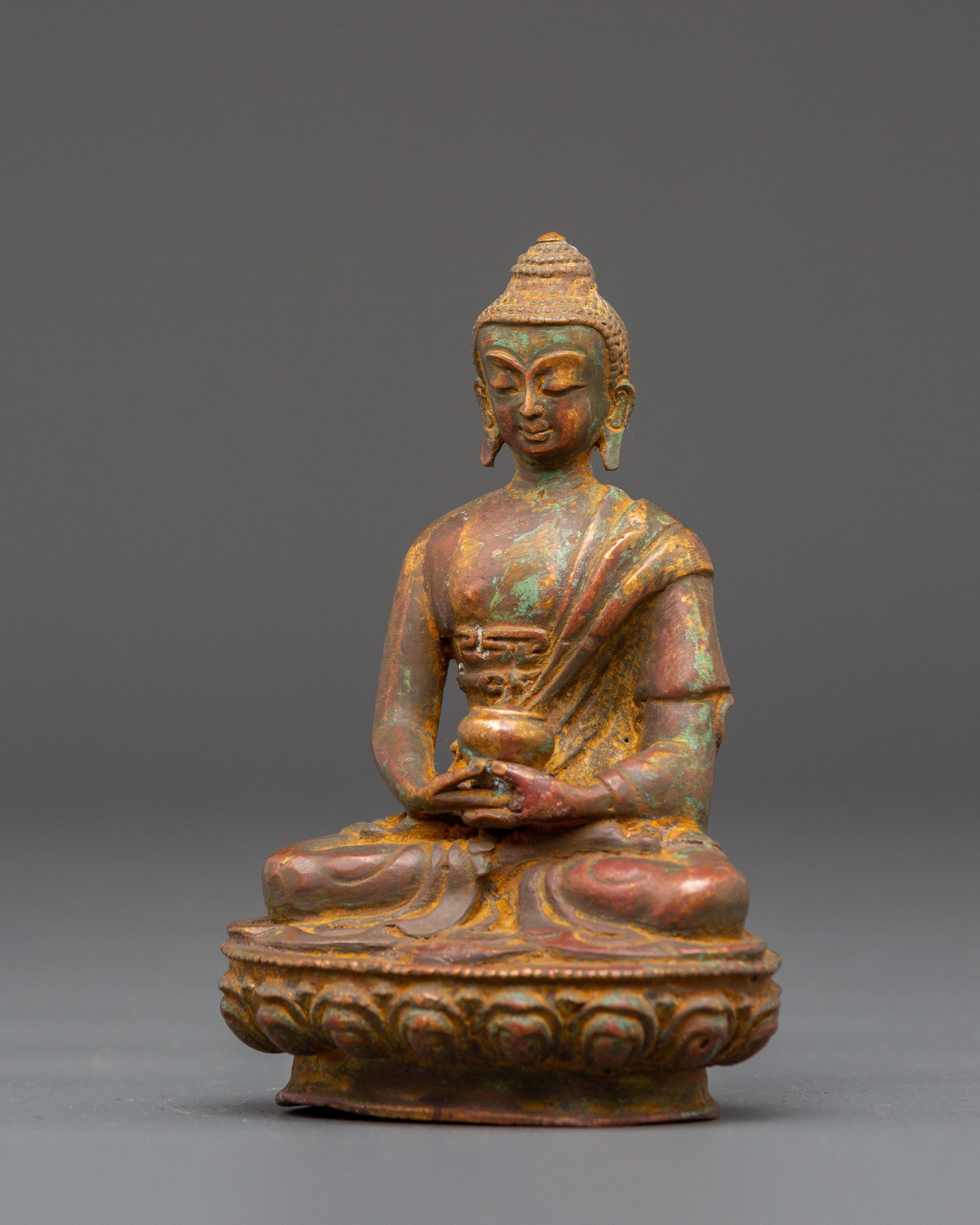 Himalayan Copper Amitabha Buddha Statue | Symbol of Light & Wisdom
