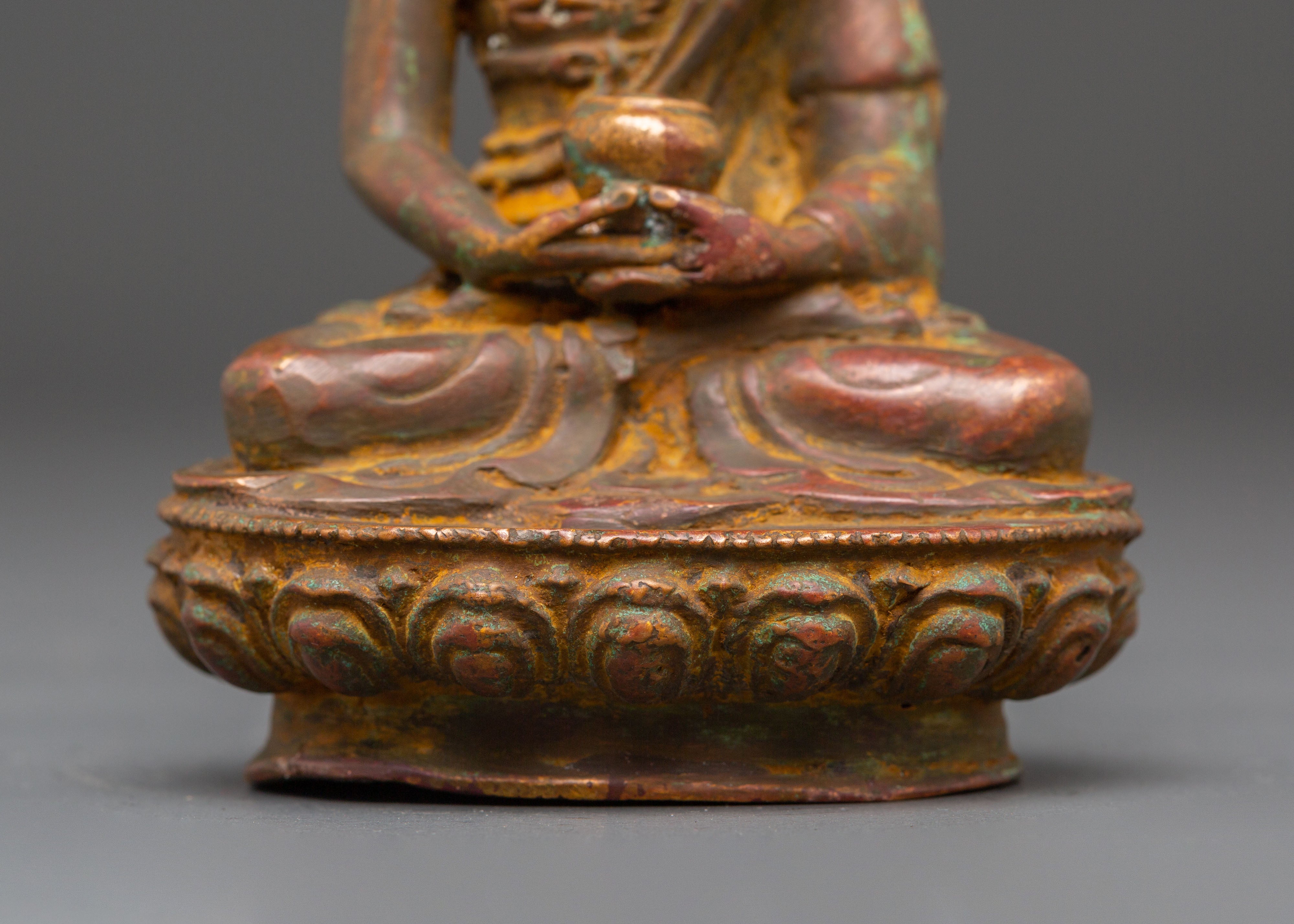 Himalayan Copper Amitabha Buddha Statue | Symbol of Light & Wisdom
