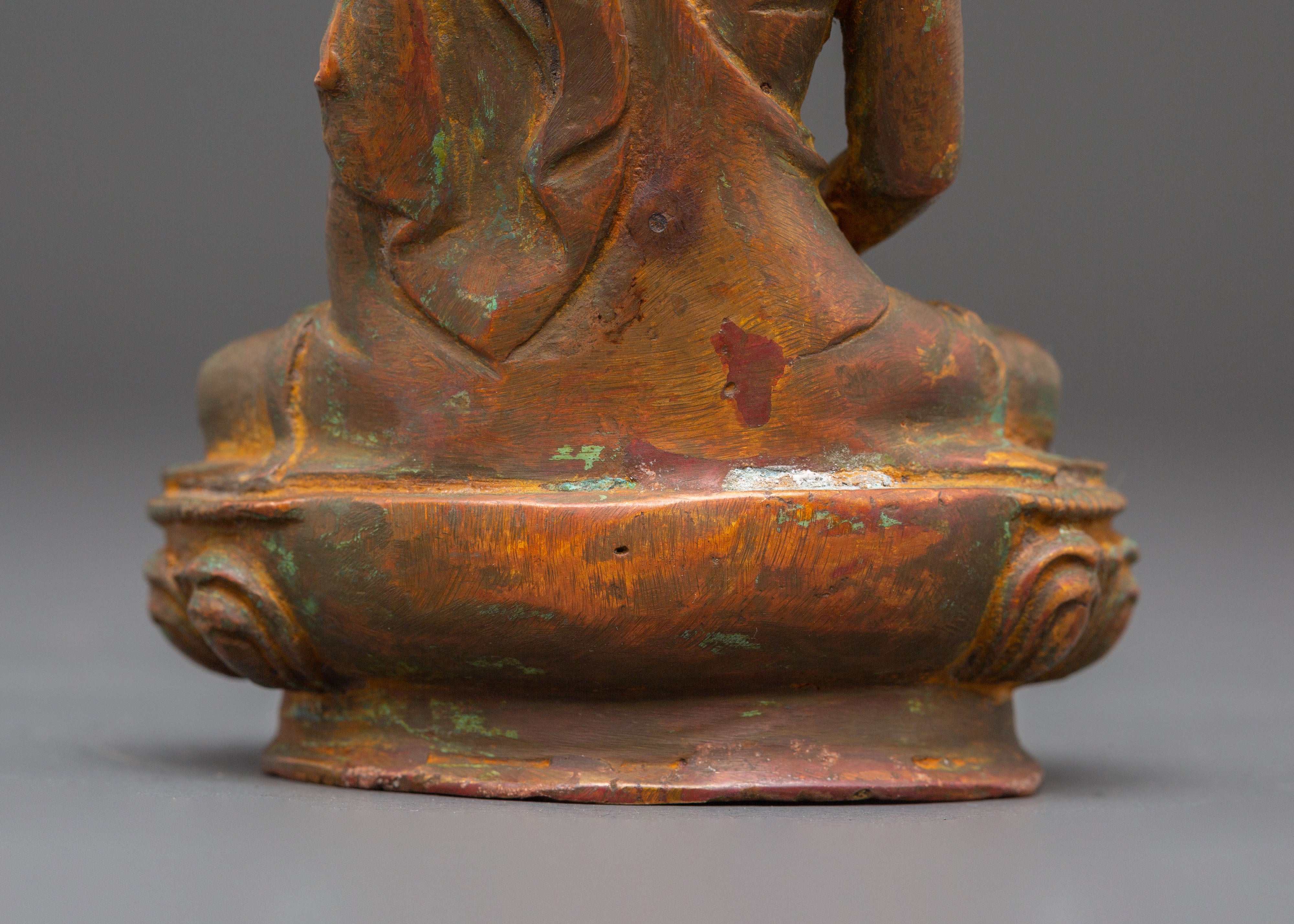 Himalayan Copper Amitabha Buddha Statue | Symbol of Light & Wisdom