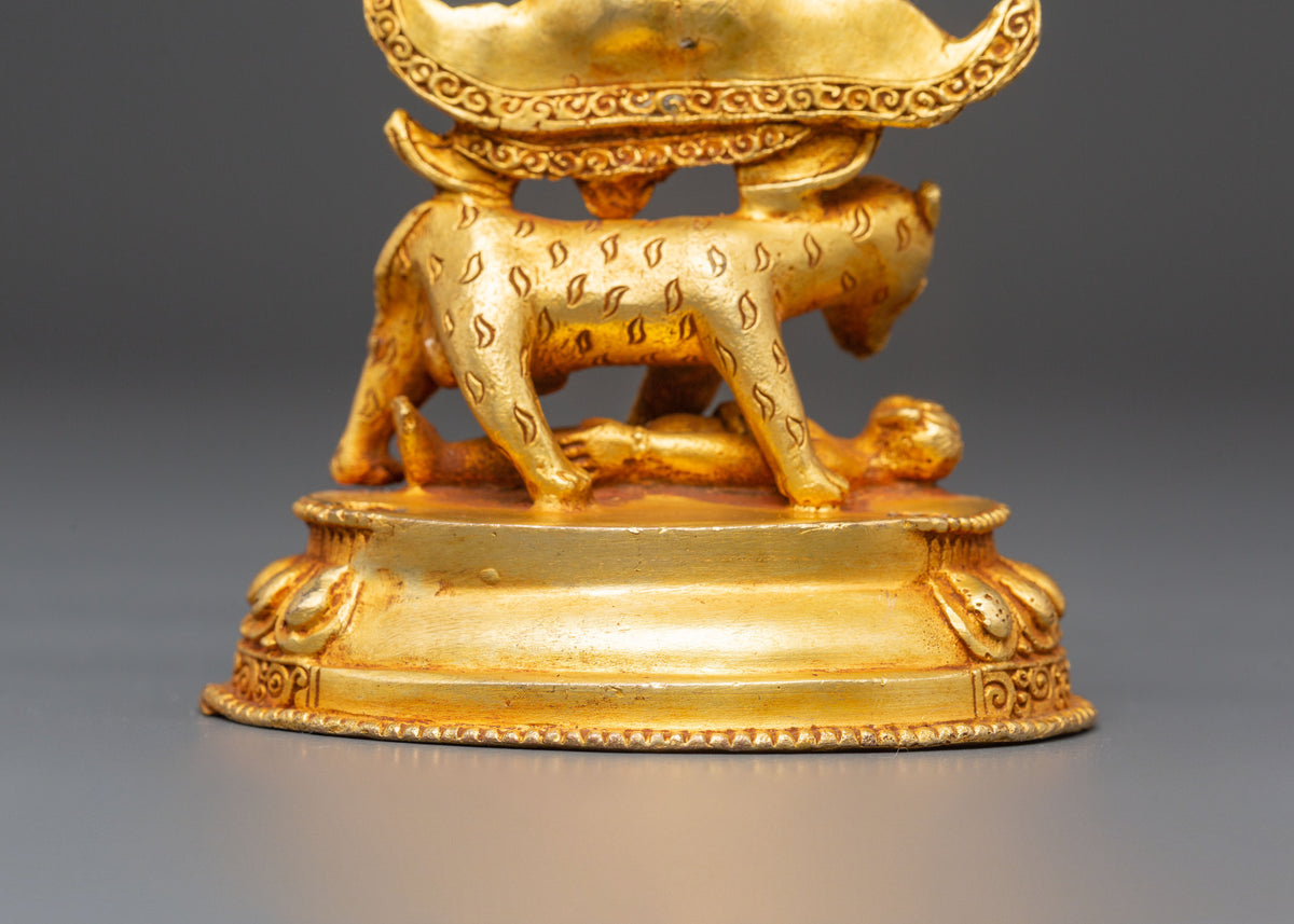 Golden Dorje Drolo Statue | Fierce Protector of the Dharma