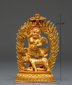 Golden Dorje Drolo Statue | Fierce Protector of the Dharma