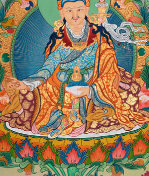 Traditional Hand-Painted Guru Rinpoche | Tibetan Buddhism Art