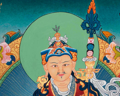 Traditional Hand-Painted Guru Rinpoche | Tibetan Buddhism Art