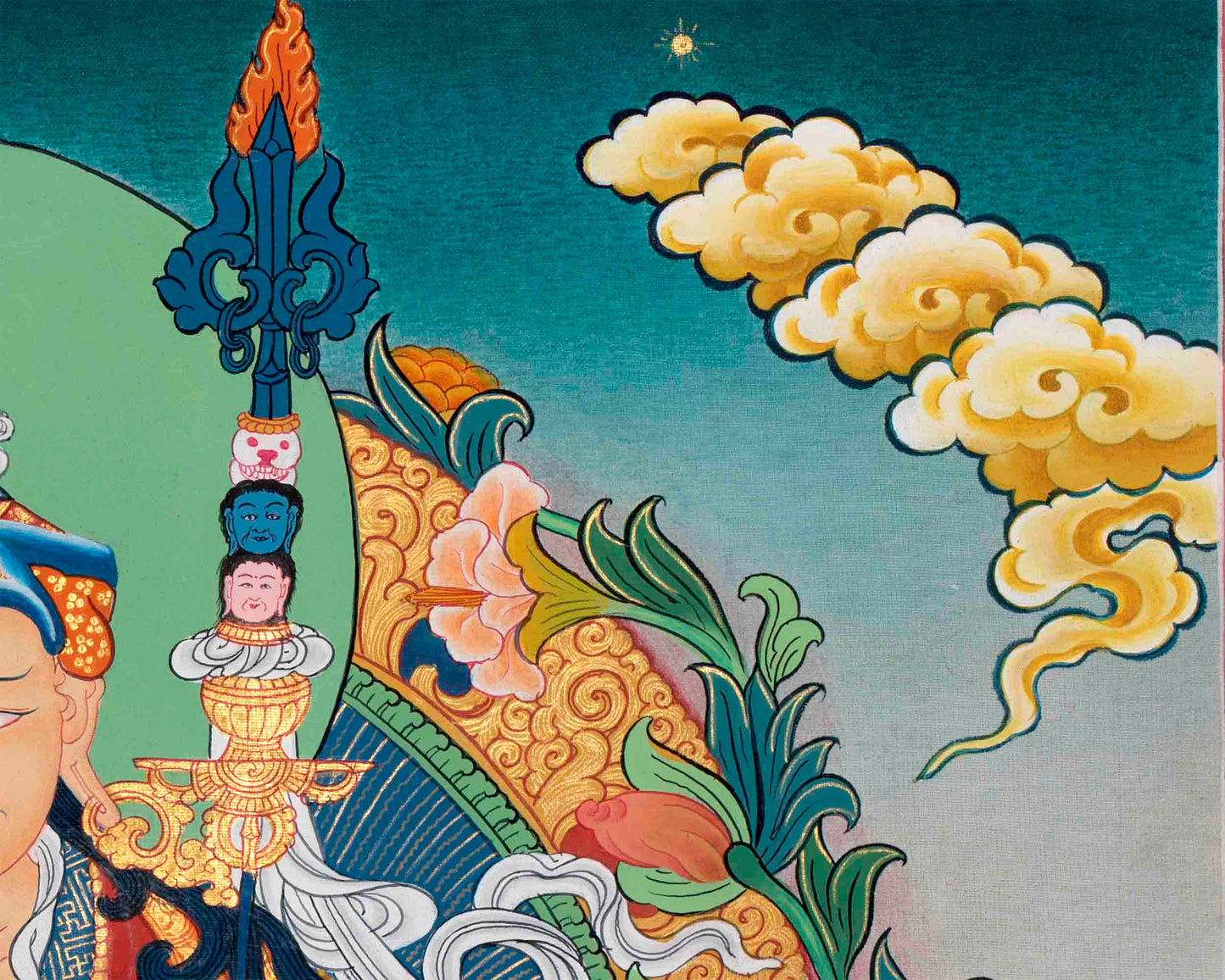 Traditional Hand-Painted Guru Rinpoche | Tibetan Buddhism Art