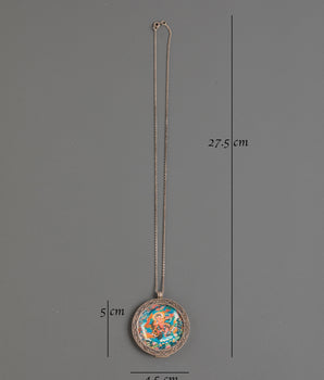 Thangka Print Kurukulla Pendant | Spiritual Jewelry with Sacred Artwork