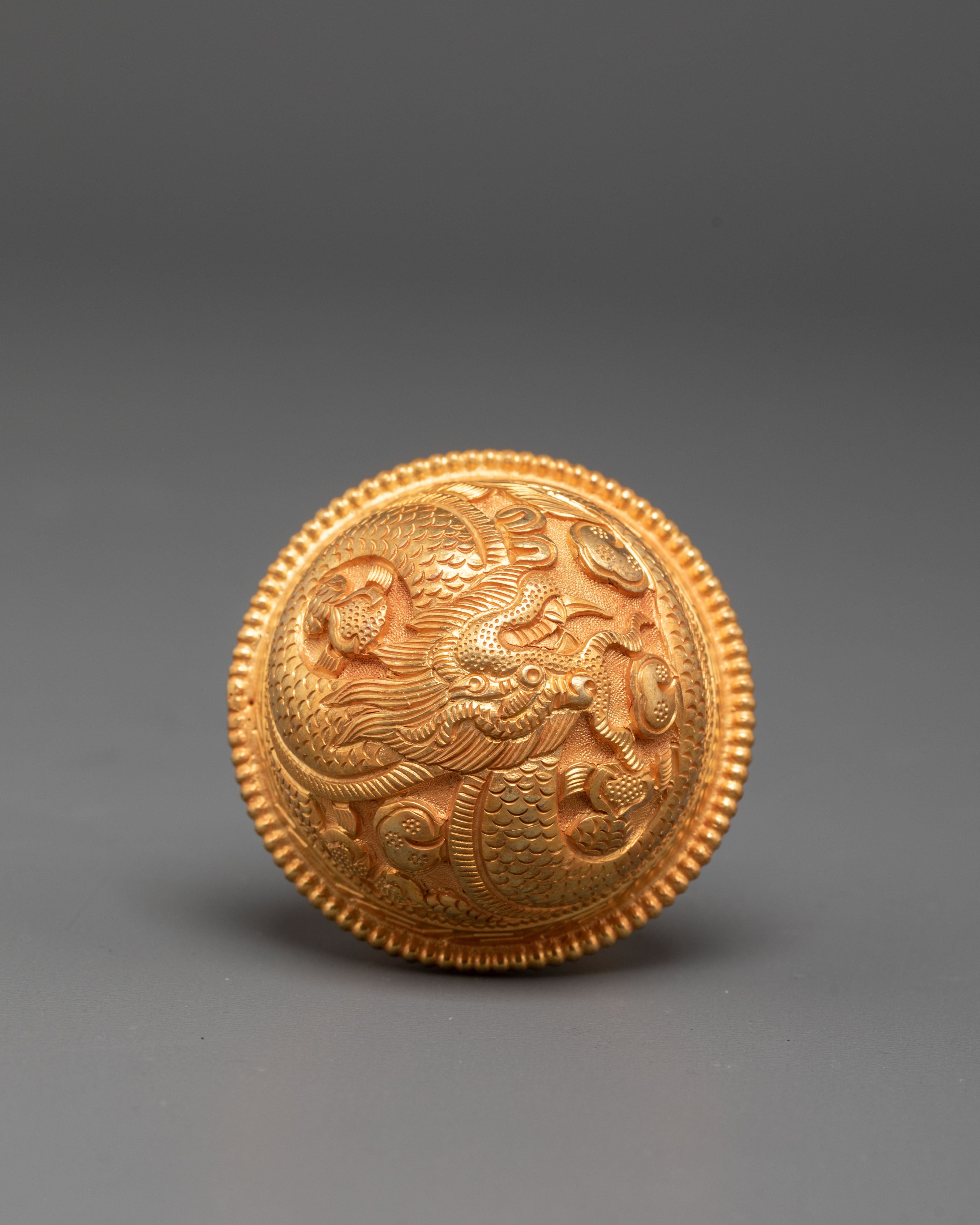 Handmade Brocade Stick Cap | Buddhist Accessory with Dragon Motif