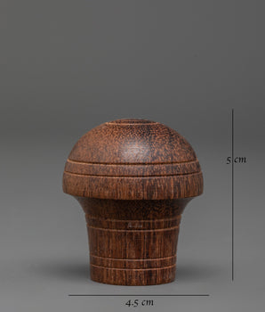 Wooden Brocade Stick Cap | Decorative Cap for Spiritual Accessories